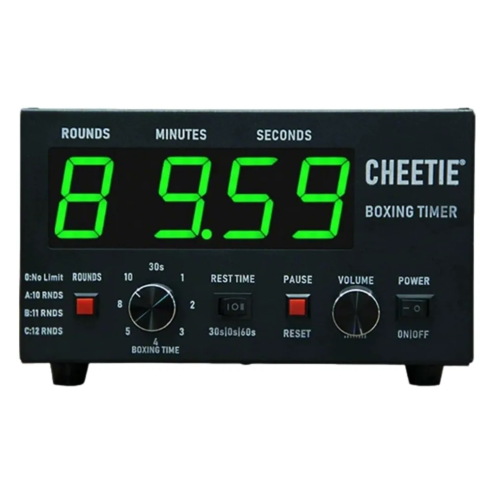 Temporizador Intervalo para Boxeo Y Fitness,Alarma Sonora Ajustable,Cronómetro,1 a 12 Rondas,Duración Personalizable 30 Segundos a 10 Minutos,para Entrenamiento Gimnasio Green