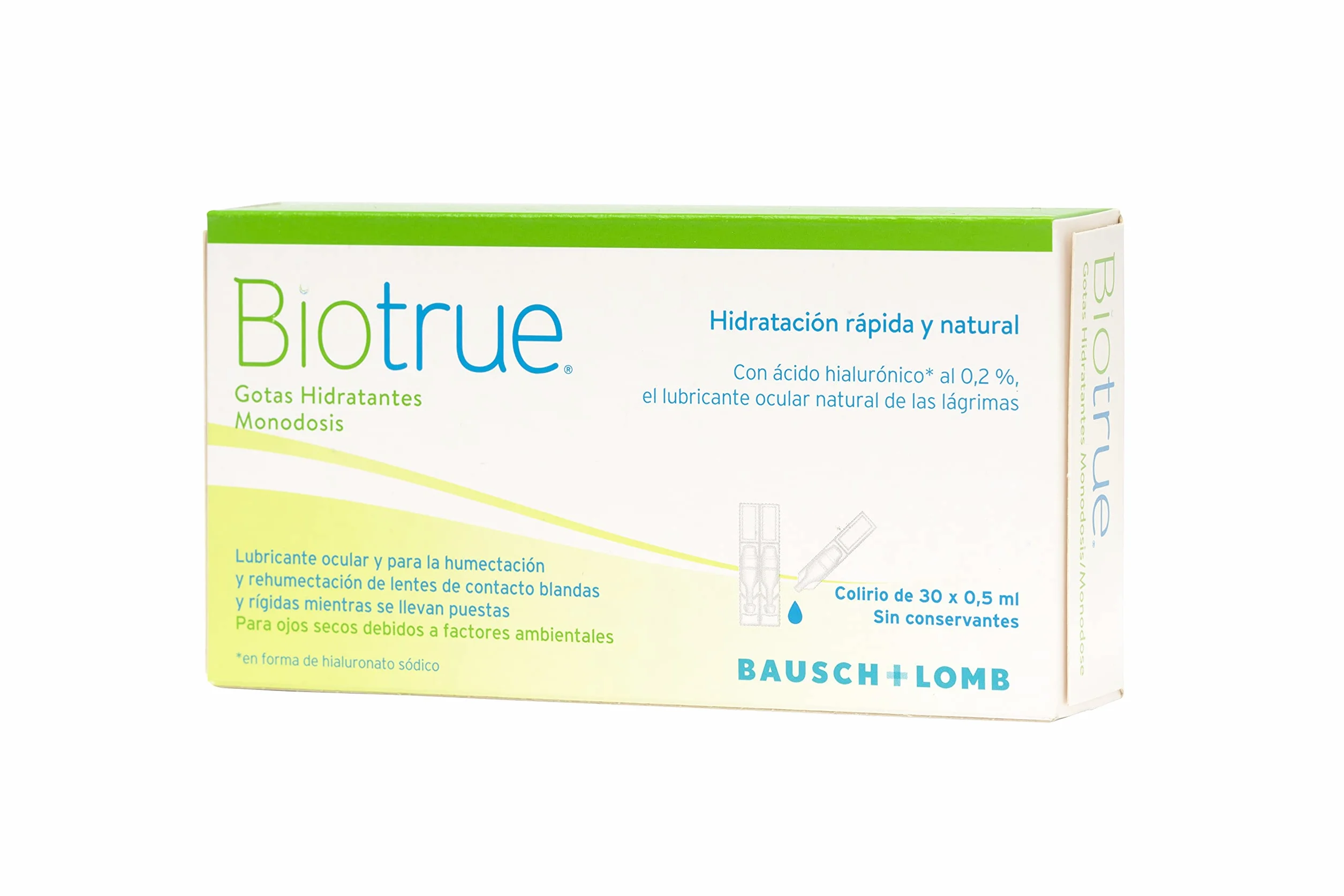 Bausch + Lomb Biotrue gotas hidratantes 30 monodosis 0,5ml para lentes de contacto