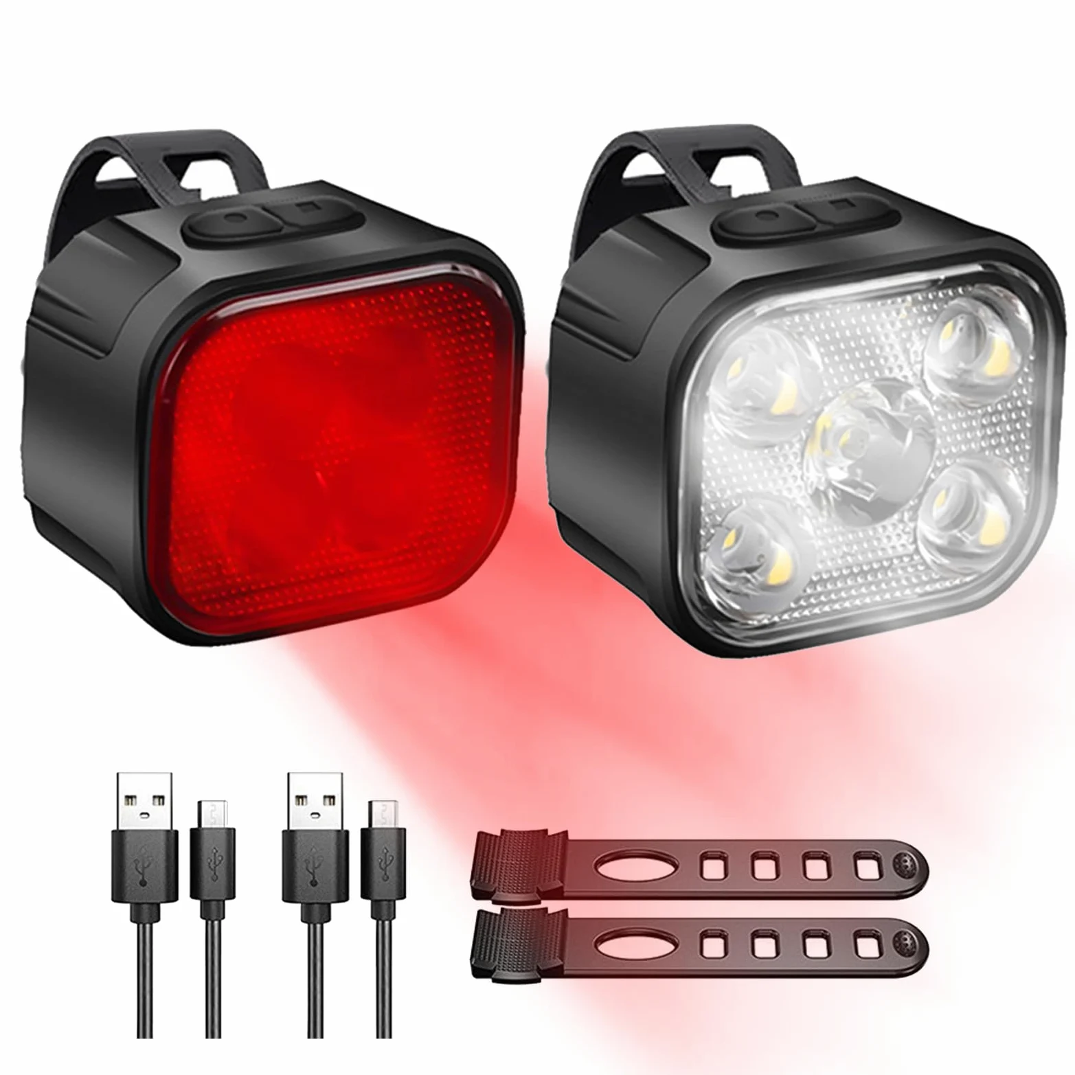 Luces de bicicleta, luz trasera de cabeza universal, luz de bicicleta de carga tipo C, luz de bicicleta para bicicleta al aire libre, bicicleta de carretera, luces de ciclismo al aire libre, luces