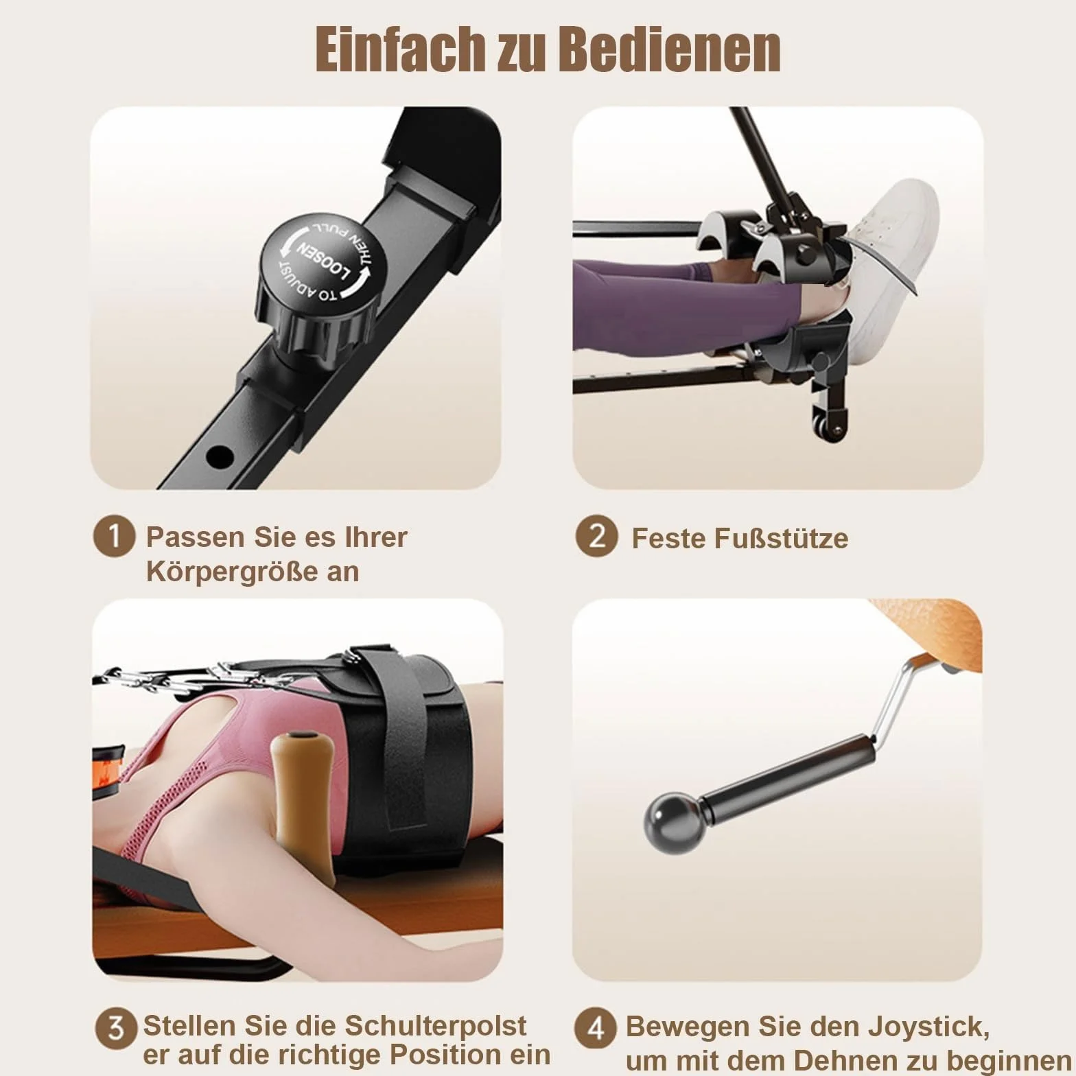 Banco De Estiramiento De Espalda Completo,máquina De Tracción De Columna Vertebral 130KG,Mesa De Inversión Longitud Ajustable,Banco Musculación Ideal para Uso Doméstico
