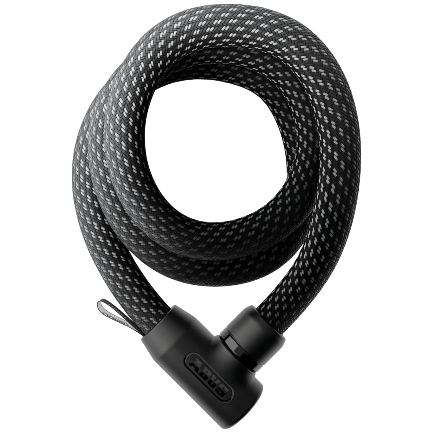 ABUS Candado de cadena YARNIT 4004K, longitud 140 cm, negro | Candado para bici con tejido de punto, cilindro anti-ganzúa, cierre automático, protege pintura