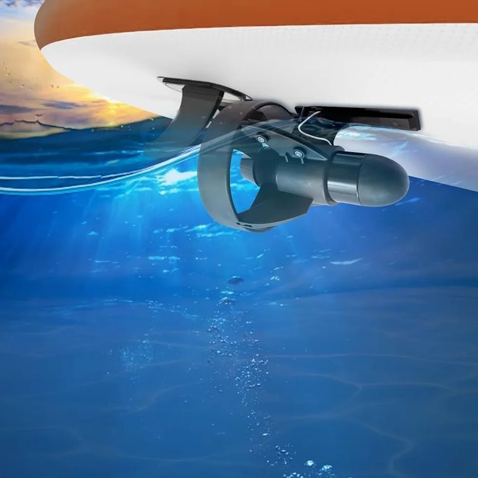 Propulsor de motor sumergible sin escobillas de 288 W impermeable – Sistema de propulsión por chorro 4-5 km/h para kayaks, botes inflables, tablas de pádel y manualidades marinas