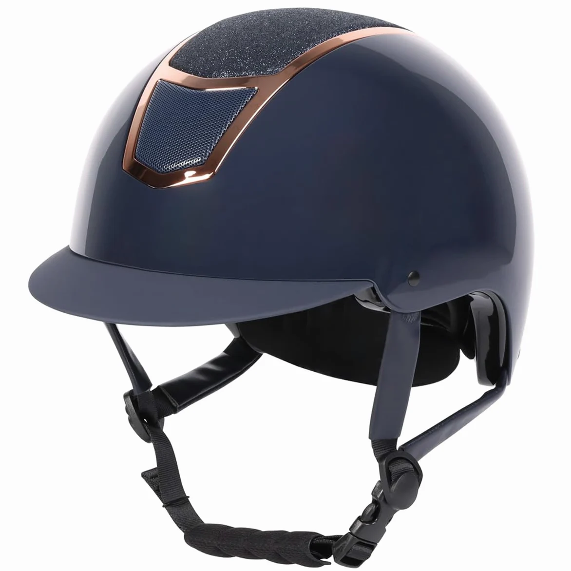 Harry's Horse Matterhorn Sparkle - Casco de equitación (53-55 cm), color azul oscuro y rosa