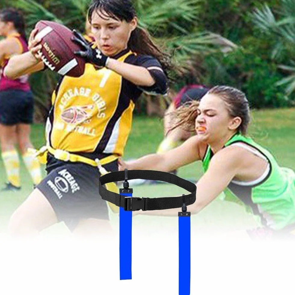 Flag Football Set Flager Football Gear Flag Cinturones De Fútbol Y Banderas Cinturón De Fútbol Ajustable para Entrenamiento para Niños