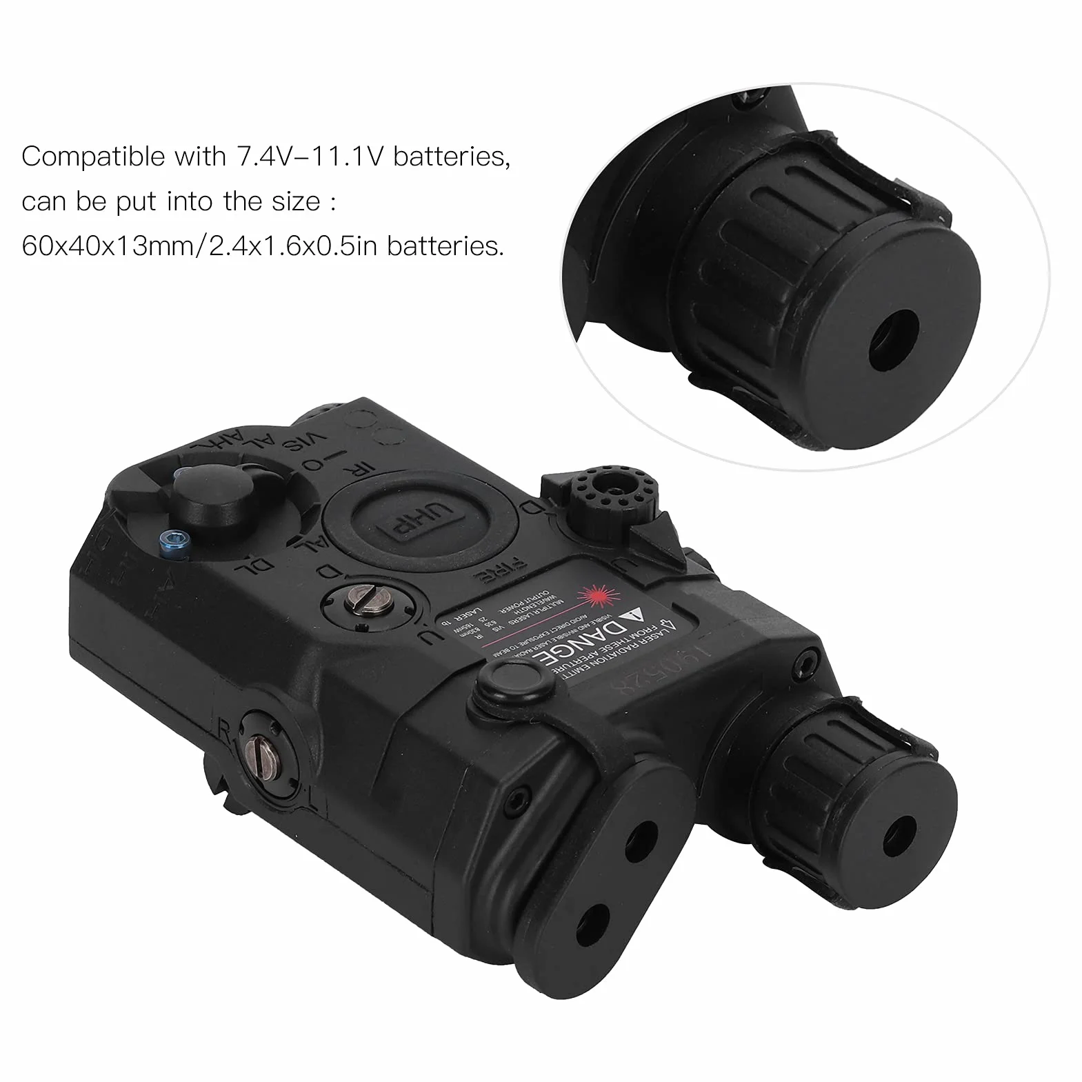 Fafeims Airsoft Box EX403 Negro - Maletín para Armas de Airsoft, Modelo Inofensivo sin Función, Funda para Baterías y Accesorios, Ideal para Paintball y Simulación Militar, Compacto y Dura