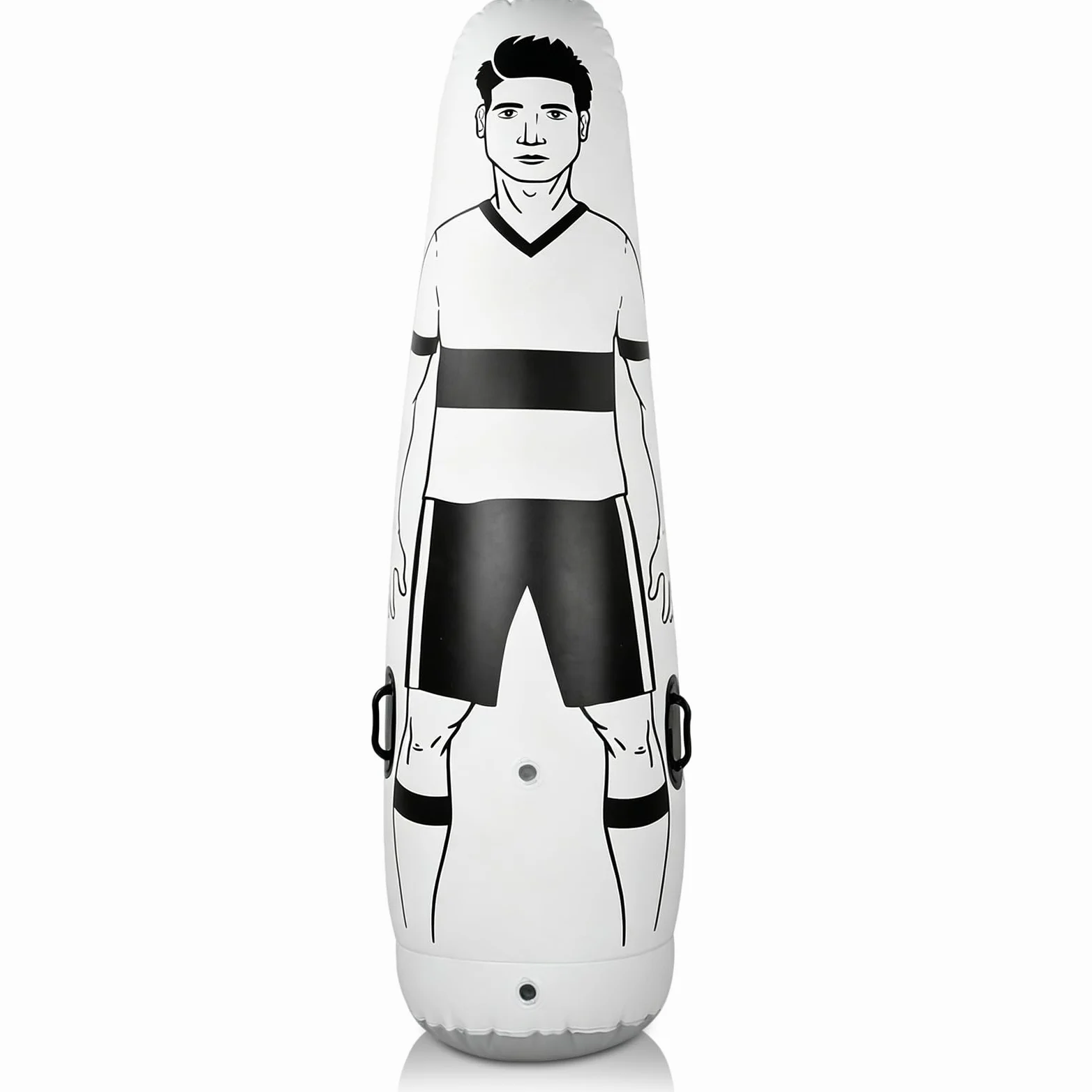 Maniquí de fútbol, ​​175x50cm/68,9x19,7 pulgadas entrenamiento de fútbol inflable vaso de práctica de fútbol de pared Maniquí De Fútbol defensor de patadas de fútbol portátil para niños y adultos