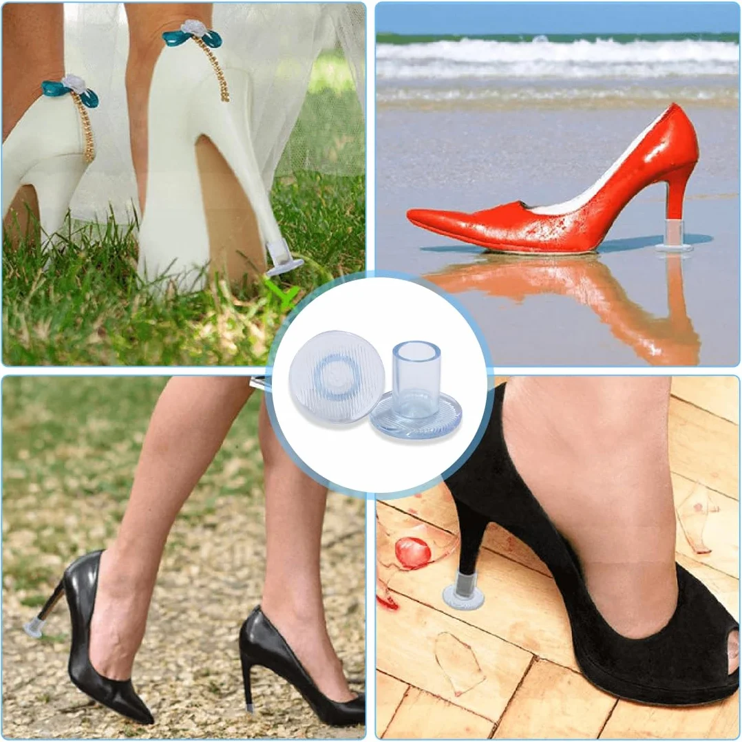Cubre Tacones Boda Transparentes 8 Pares Protectores Tacones Alto Mujer 7 mm 9 mm 11 mm 13 mm