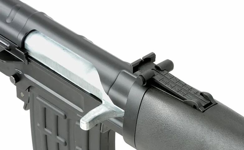 Réplica de Rifle de Francotirador de Airsoft Modelo Dragunov SVD o SWD accionado por Muelle de plástico y Metal de la Marca AGM - Potencia 1,2 Julios