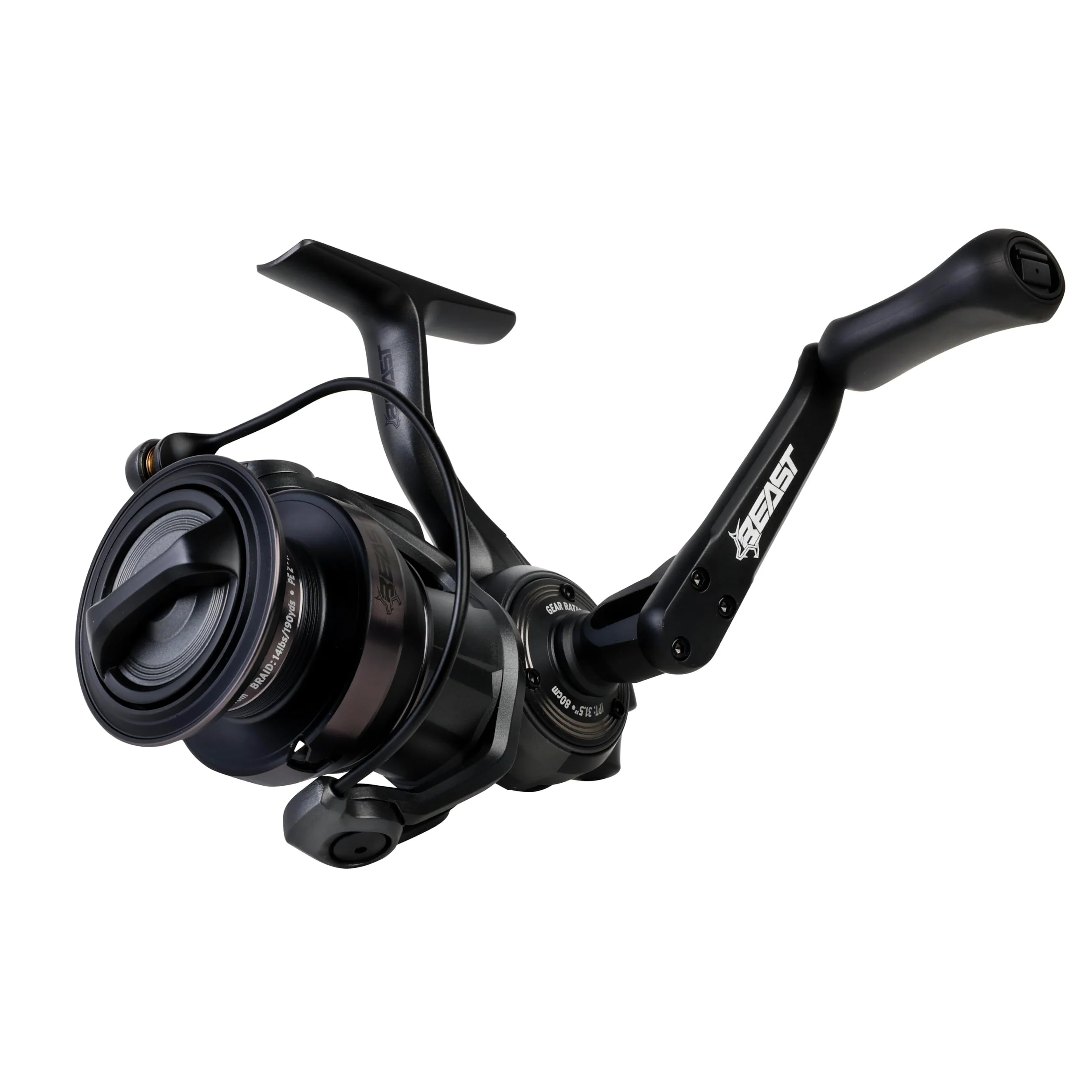 Abu Garcia Beast Spinning Carrete Giratorio | Carrete para Pesca de Depredadores en Agua Dulce y Salada | Señuelos Grandes, cranks y Pesca con señuelos | Estructura de aleación | Múltiples tamaños