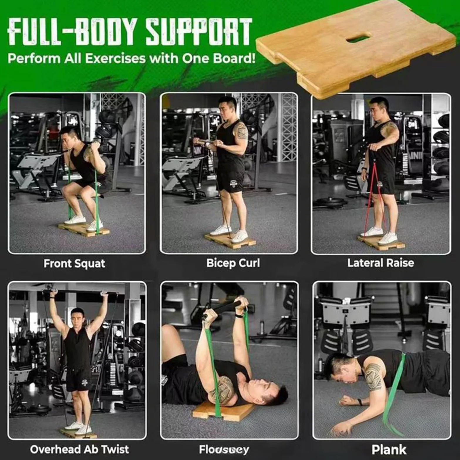 Tabla De Madera Para Inclinación: Entrenador De Equilibrio Ajustable, Reposapiés Antideslizante, Plataforma Para Sentadillas Duradera | Accesorio Profesional De La Yoga Del Gimnasio En Casa Para La Fu