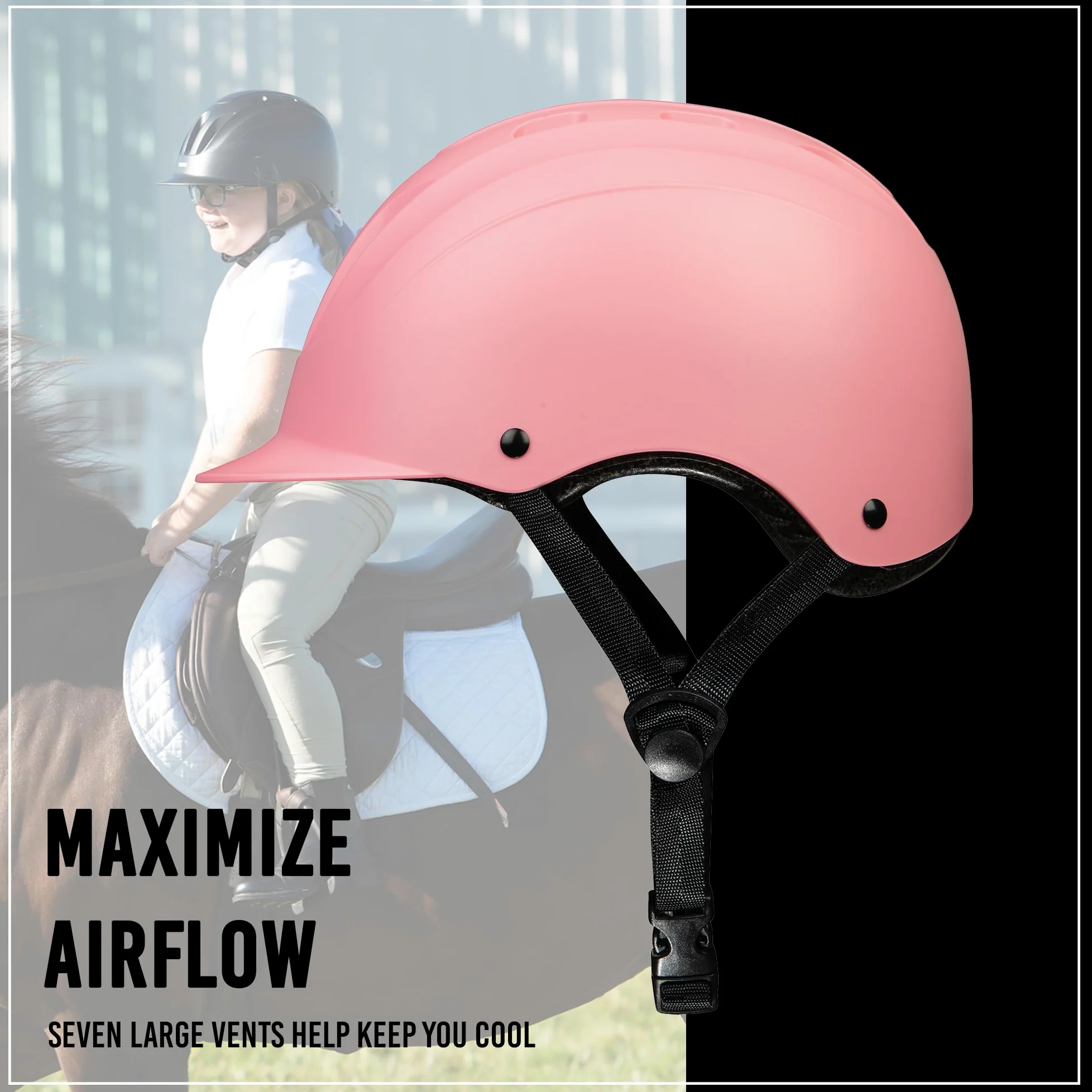 Troxel Sport 2.0 Casco de equitación, rosa, mediano