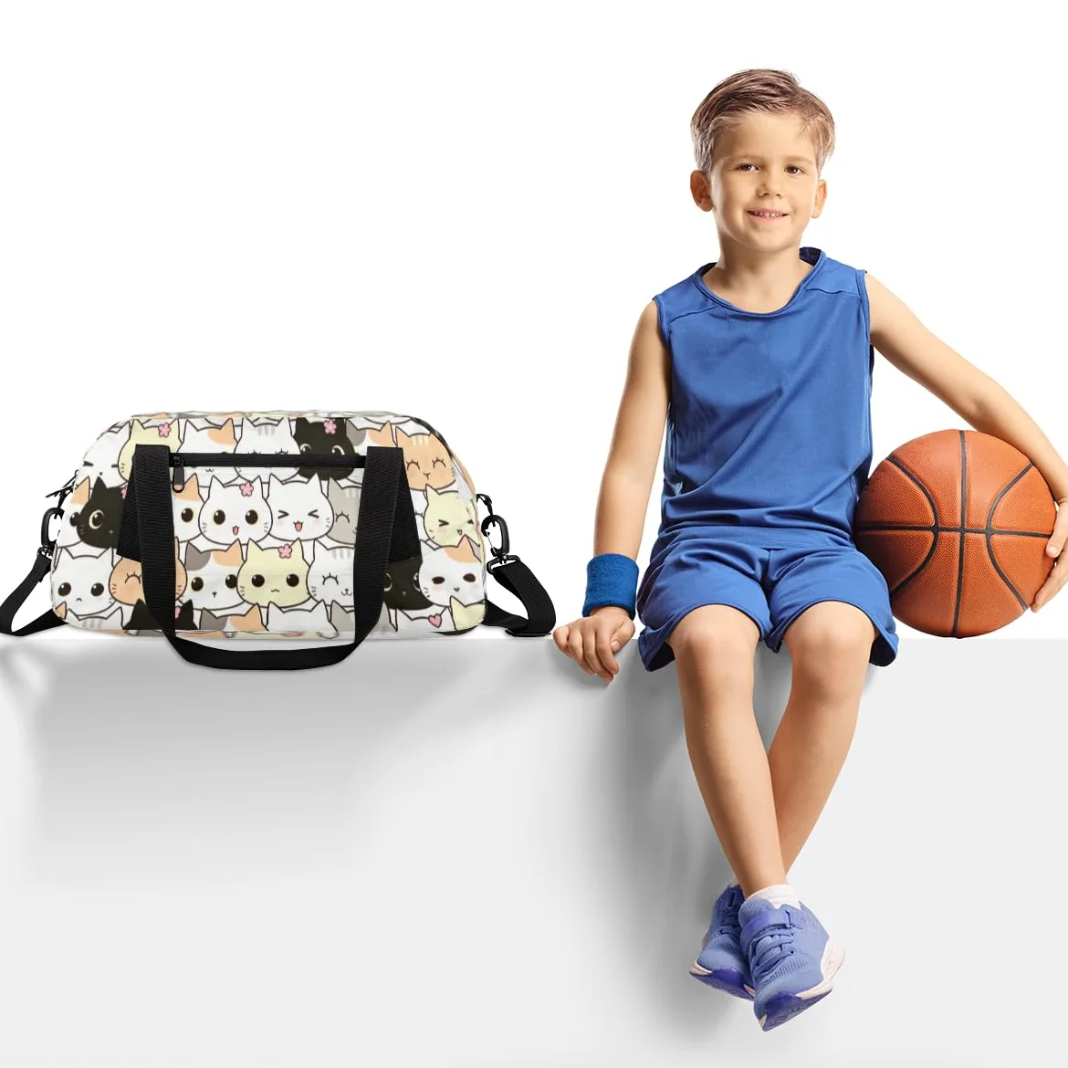 Cute Animal Frog Pattern Kids Duffel Bag for Girls Boys Sport Gym Bag Small Overnight Weekender Tote Bag Carry on Teen Dance Bag for Traveling Gymnastic Ballet
