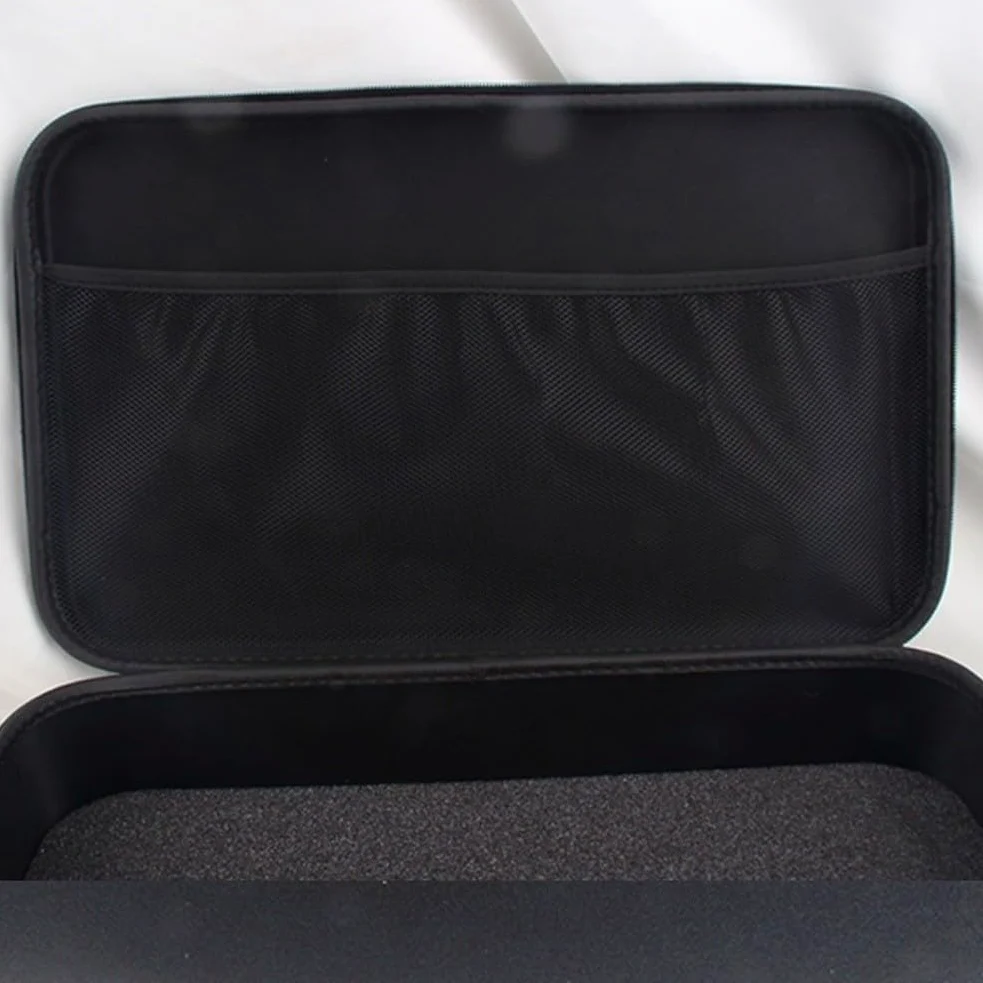Caja de aparejos de pesca de EVA rígida de forma cuadrada impermeable para cañas carretes, líneas y herramientas de cebo, negro, 16 pulgadas