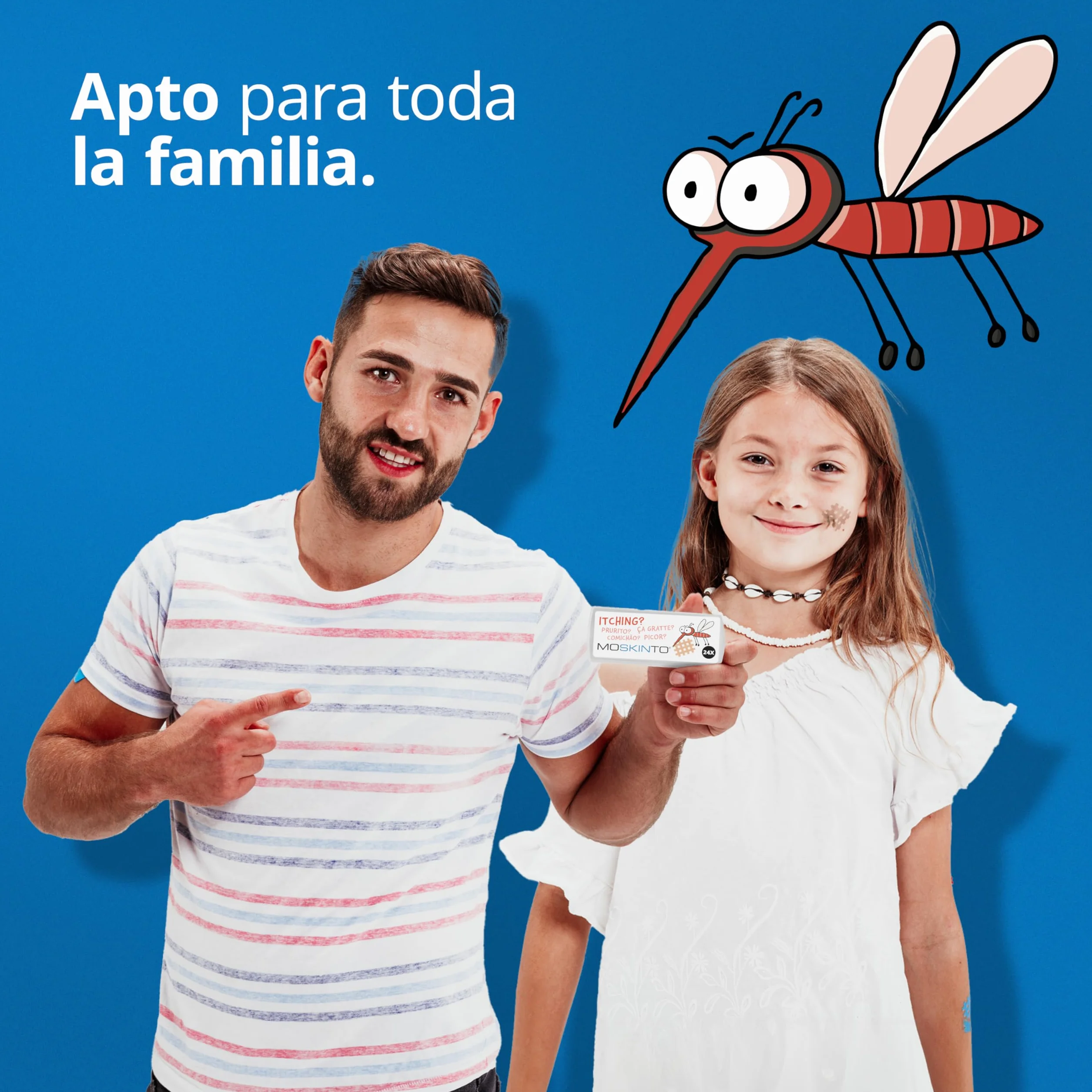 Moskinto Parches Antimosquitos para Picaduras - Alivia Picazón - 24 Piezas - Beige