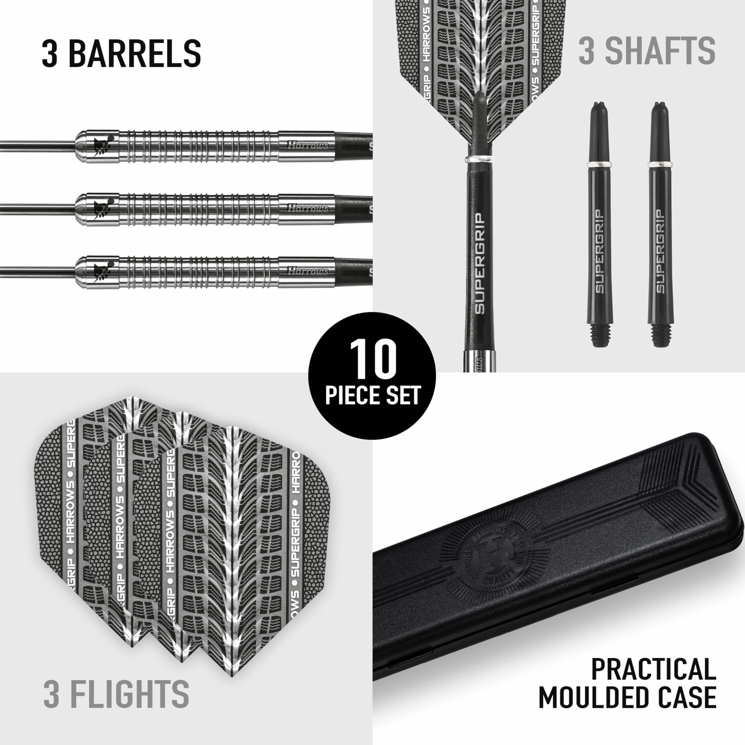 Harrows Super Grip Softdart 90% Tungsten Dardos