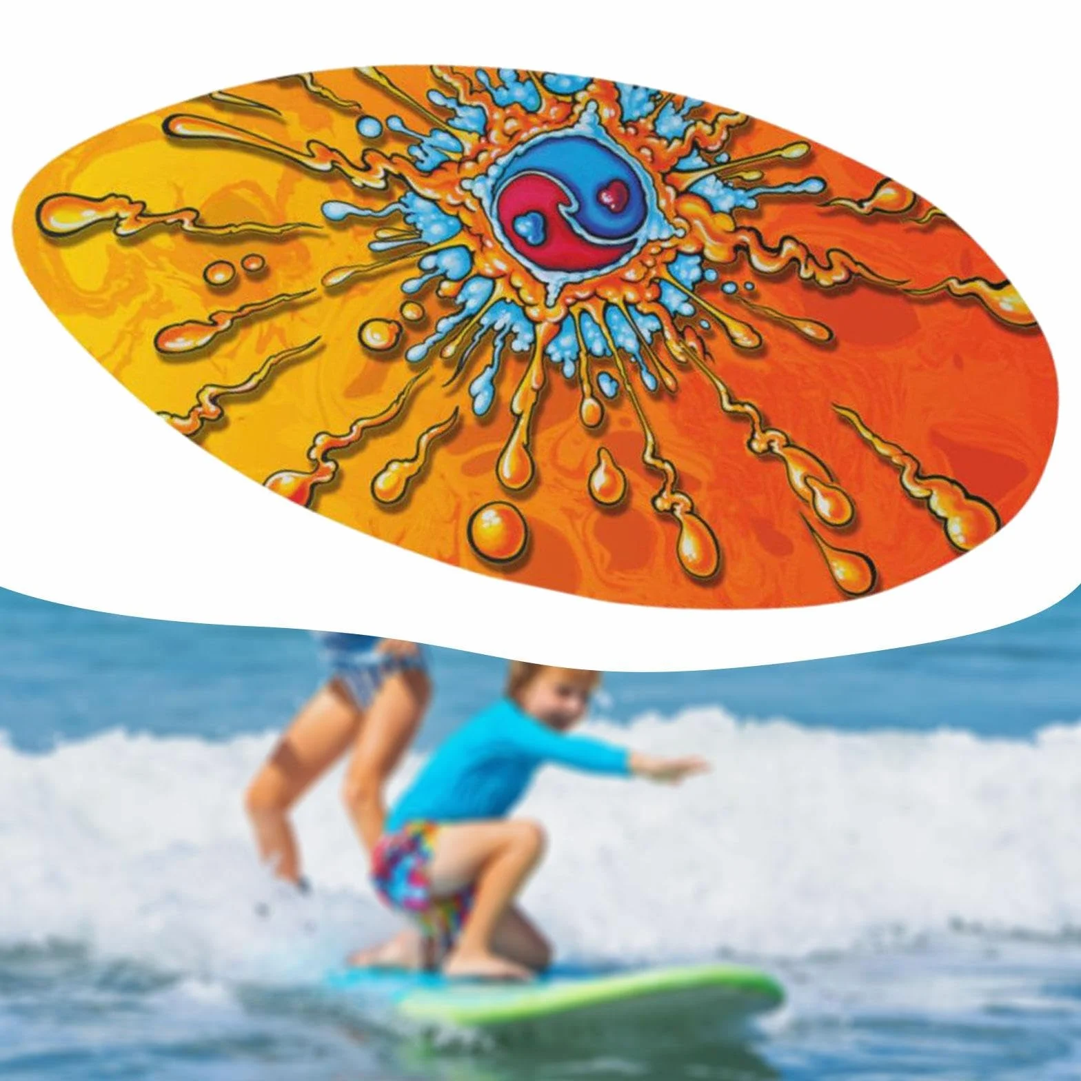 Skimboard, Tabla de Surf, Tobogán de Playa, Tabla de Surf Antideslizante de, Skimboard de para Todos Los Adolescentes Que Practican Skimboarding Y, Vistoso