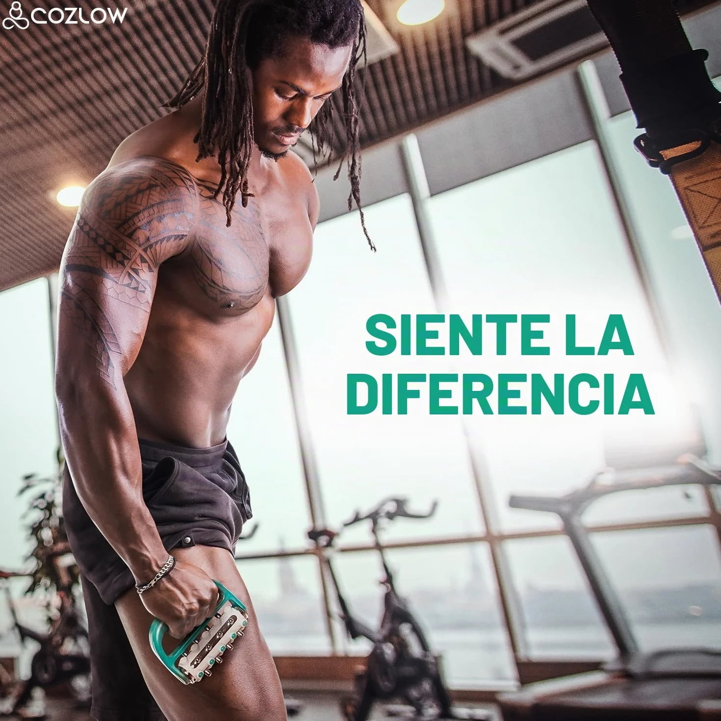 Cozlow Masajeador MyoRelease Drenaje Linfático Herramienta Masaje Tejido Cicatricial Verde
