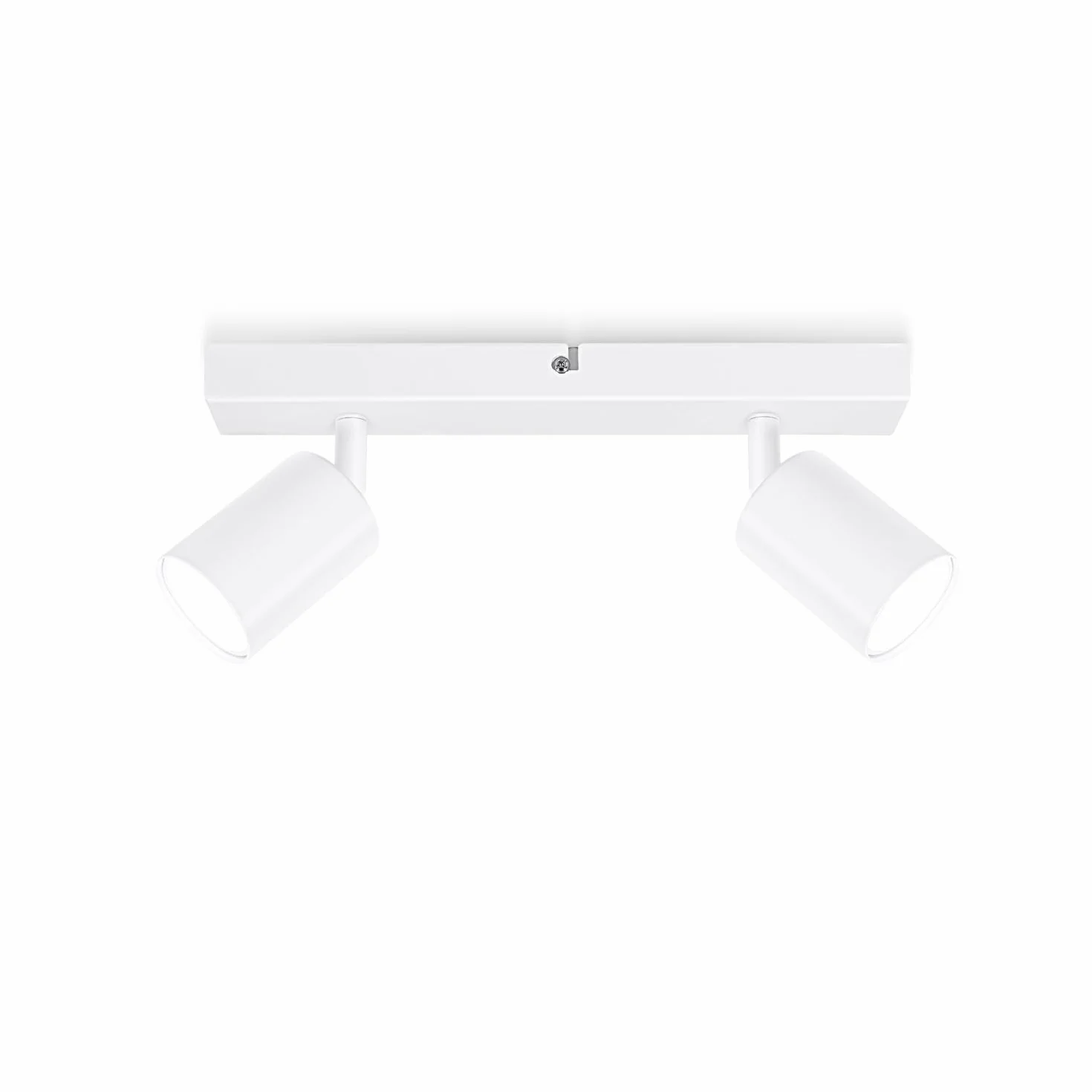 Ketom GU10 Lámpara de Techo 2 Focos Orientables, Blanco, Moderna, para Salón, Dormitorio, Cocina