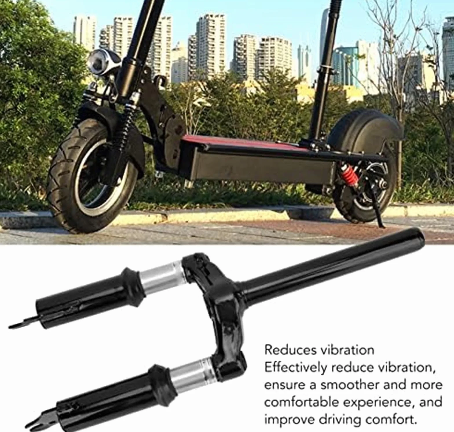 Amortiguador suspensión delantera resorte scooter eléctrico 10 pulgadas