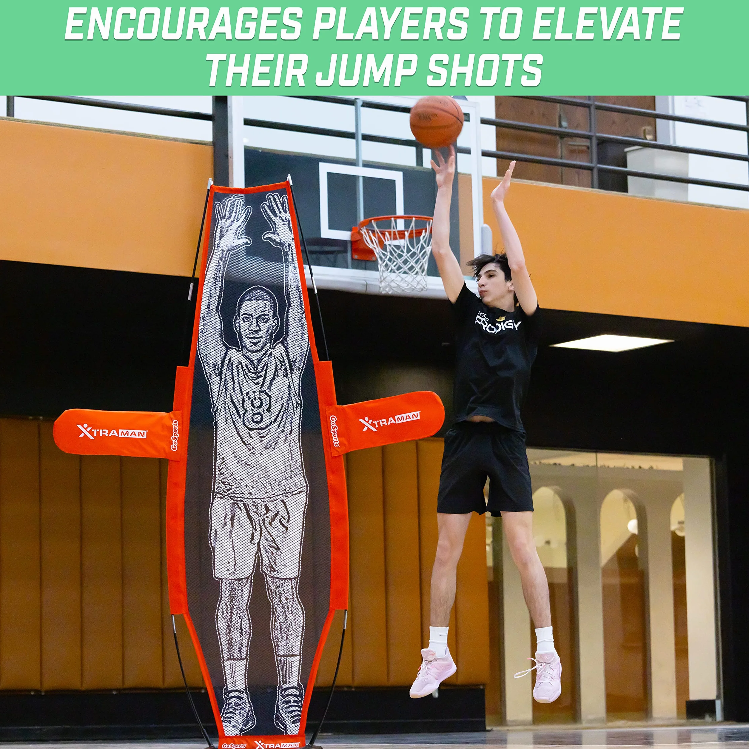 GoSports XTRAMAN - Maniquí defensor de entrenamiento para baloncesto