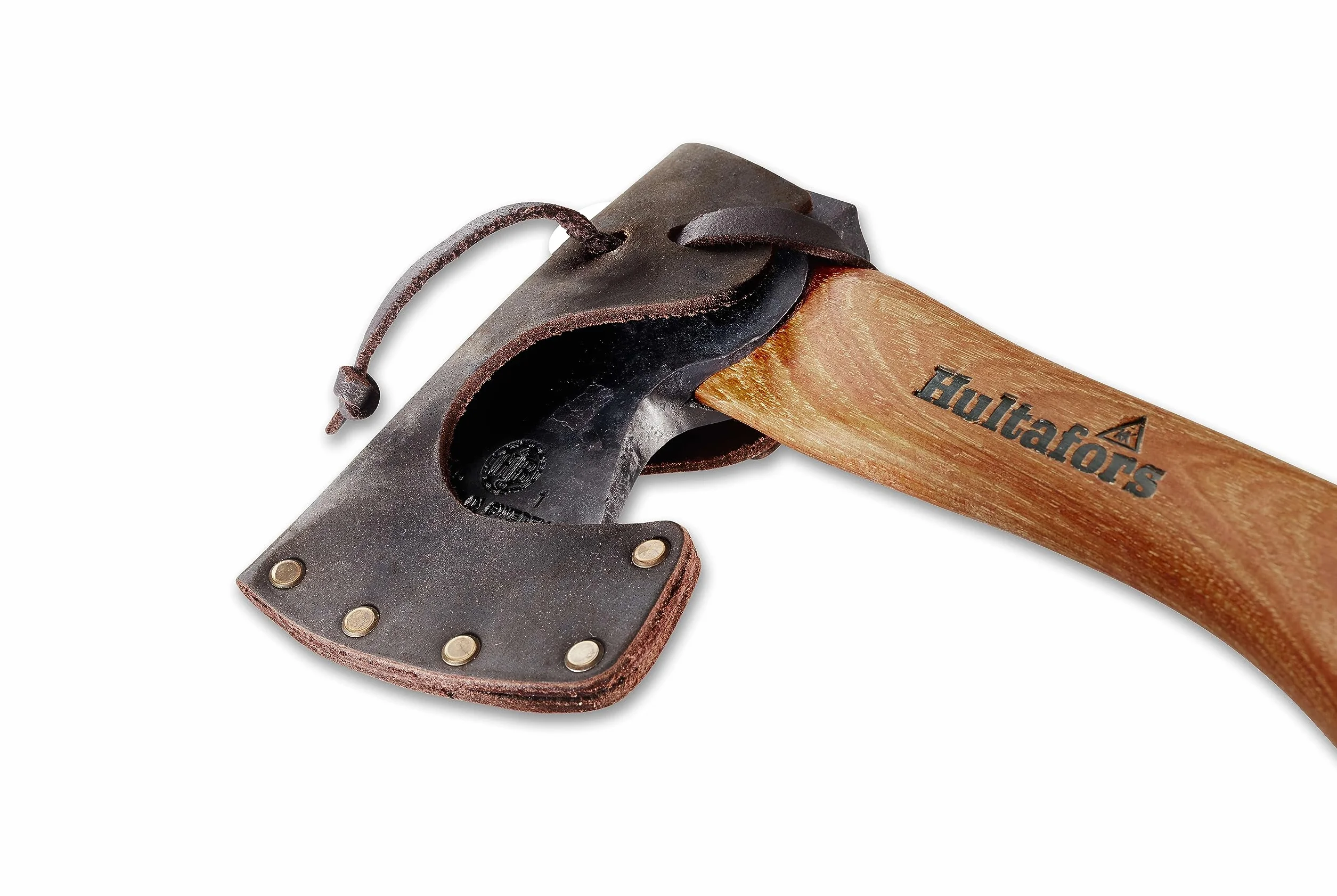 Destral Agelsjön forjada a Mano de 235mm Hecho de Acero Sueco I Hultafors I Hecho en Suecia I Hacha 775g Mango de Madera de Nogal Americano y Funda Protectora de Cuero I para reafilar I 841760