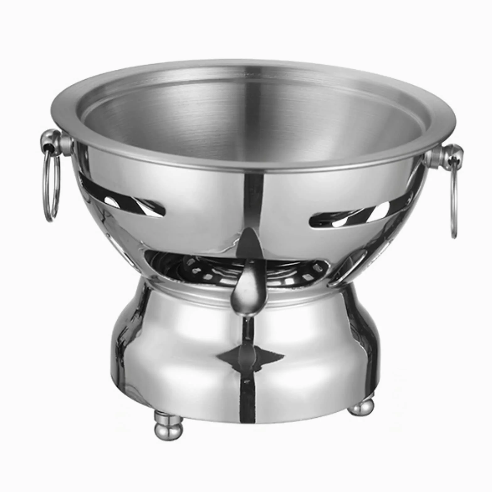 Hornillos de Acampada, hornillo de Alcohol Portátil con Olla, Mini hornillo de Camping Acero Inoxidable, Cocina de espíritu de Camping para Barbacoa, Picnic, Trekking,Silver