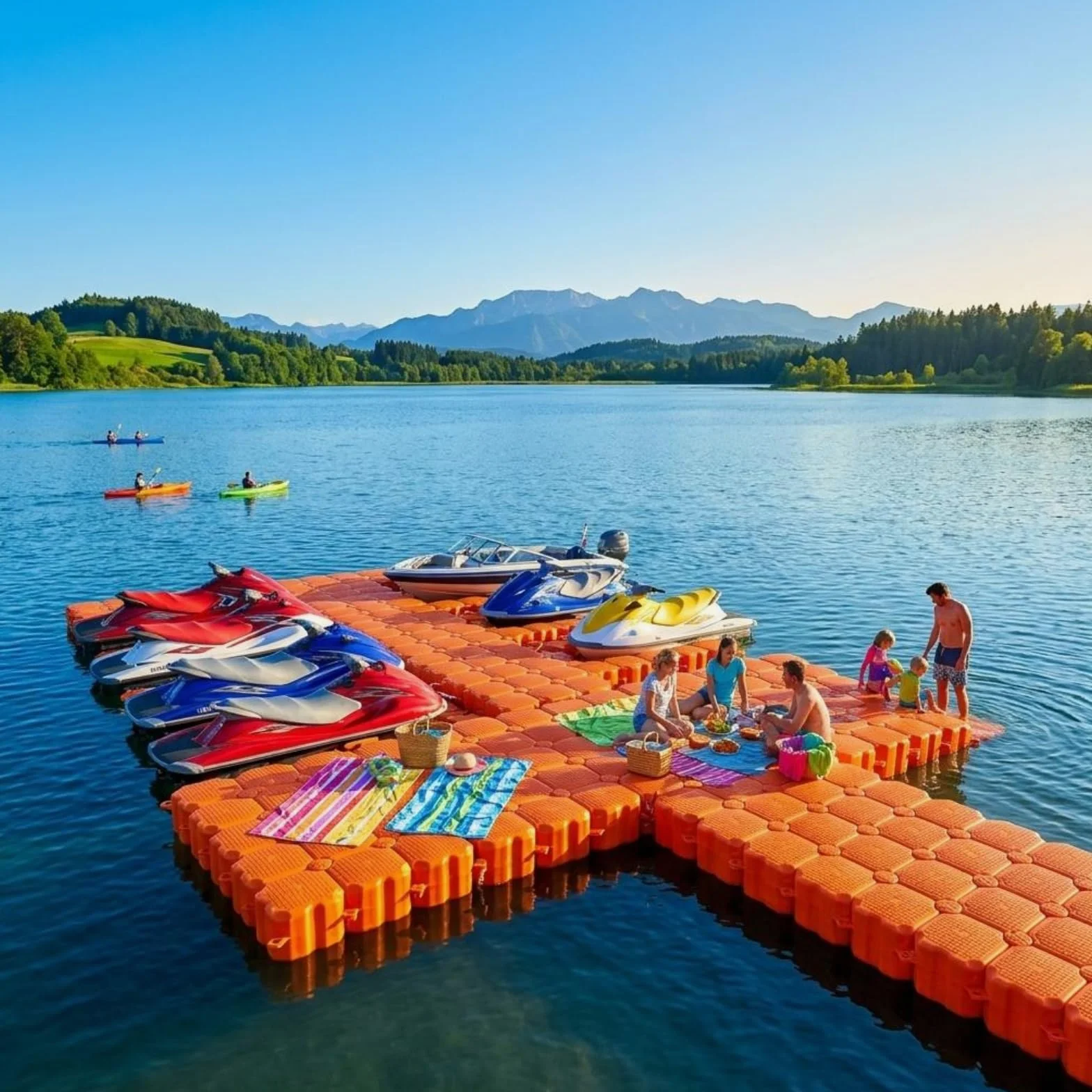 Almencla Módulo Flotante Bloque Componente de HDPE con Pestañas Perforadas para Ensamblaje Seguro Adecuado para