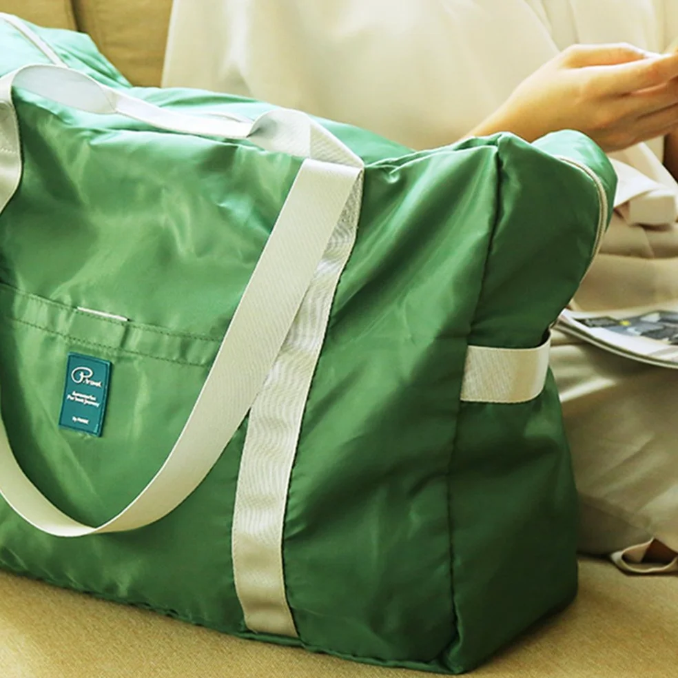 VanFn P.Travel - Bolsa de Viaje Plegable, Deportiva, Bolsa de Gimnasio, Bolsa de Hombro Ligera Deportiva, Bolsa de Lona de Nailon Resistente a la Lluvia para Mujeres y Hombres, Bolsa de Fin de Semana