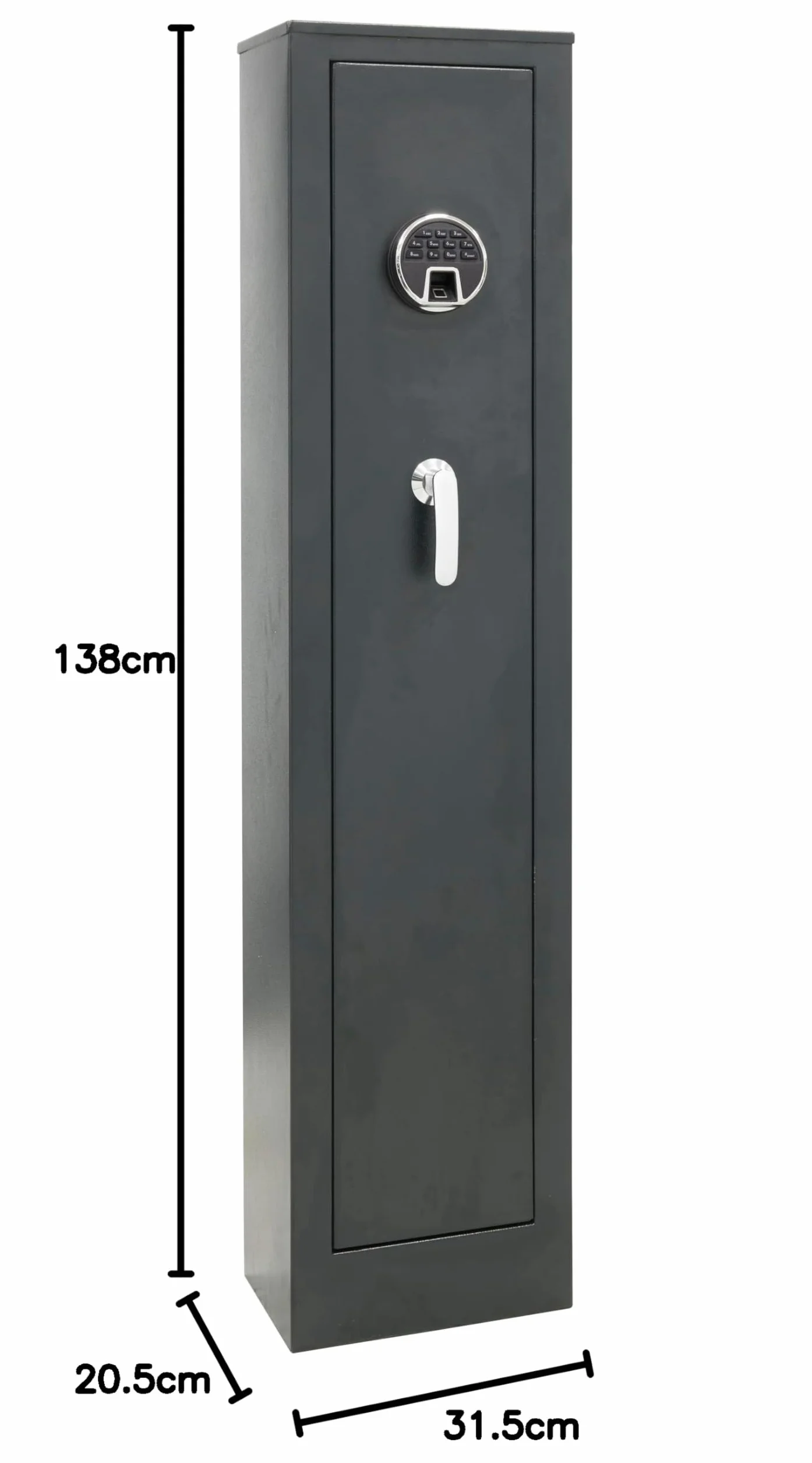 ARREGUI Braco ARM050835 Armero de Acero para 5 Escopetas con Alarma y Apertura Electrónica