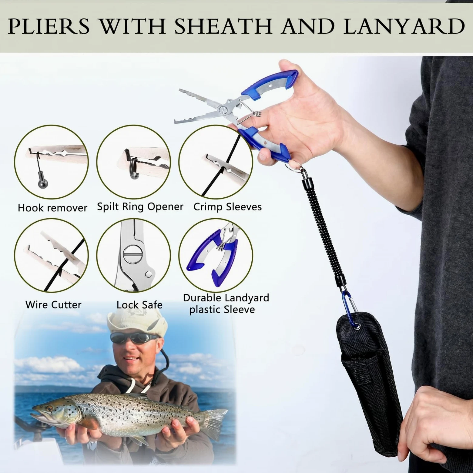 Gemscream Kit de herramientas de pesca de 393 piezas, caja de aparejos con aparejos incluidos, señuelos de pesca, alicates, equipo y equipo de aparejos de cebo, kit de equipo de señuelo, herramienta