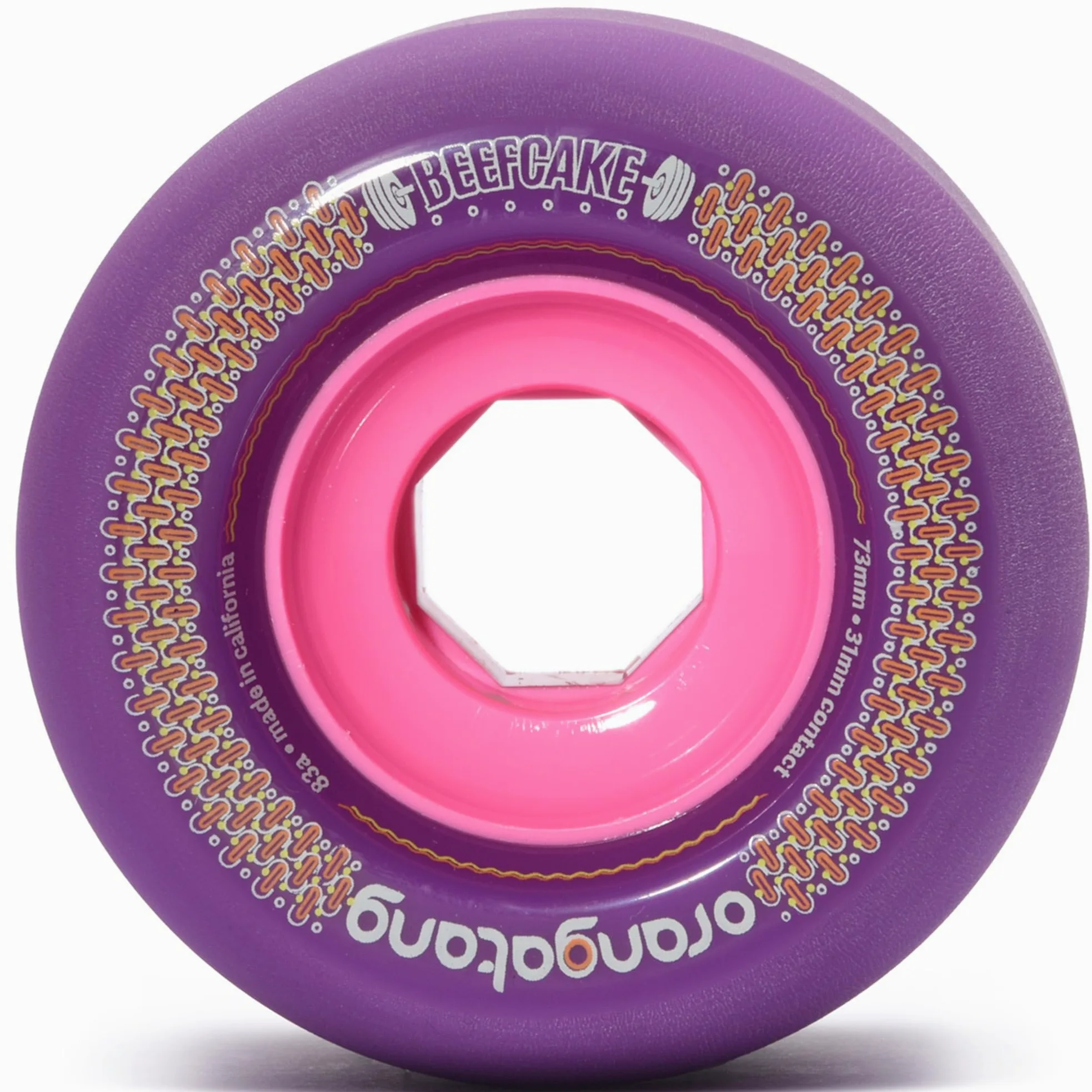 Orangatang Beefcake - Ruedas para monopatín (73 mm, 4 unidades)