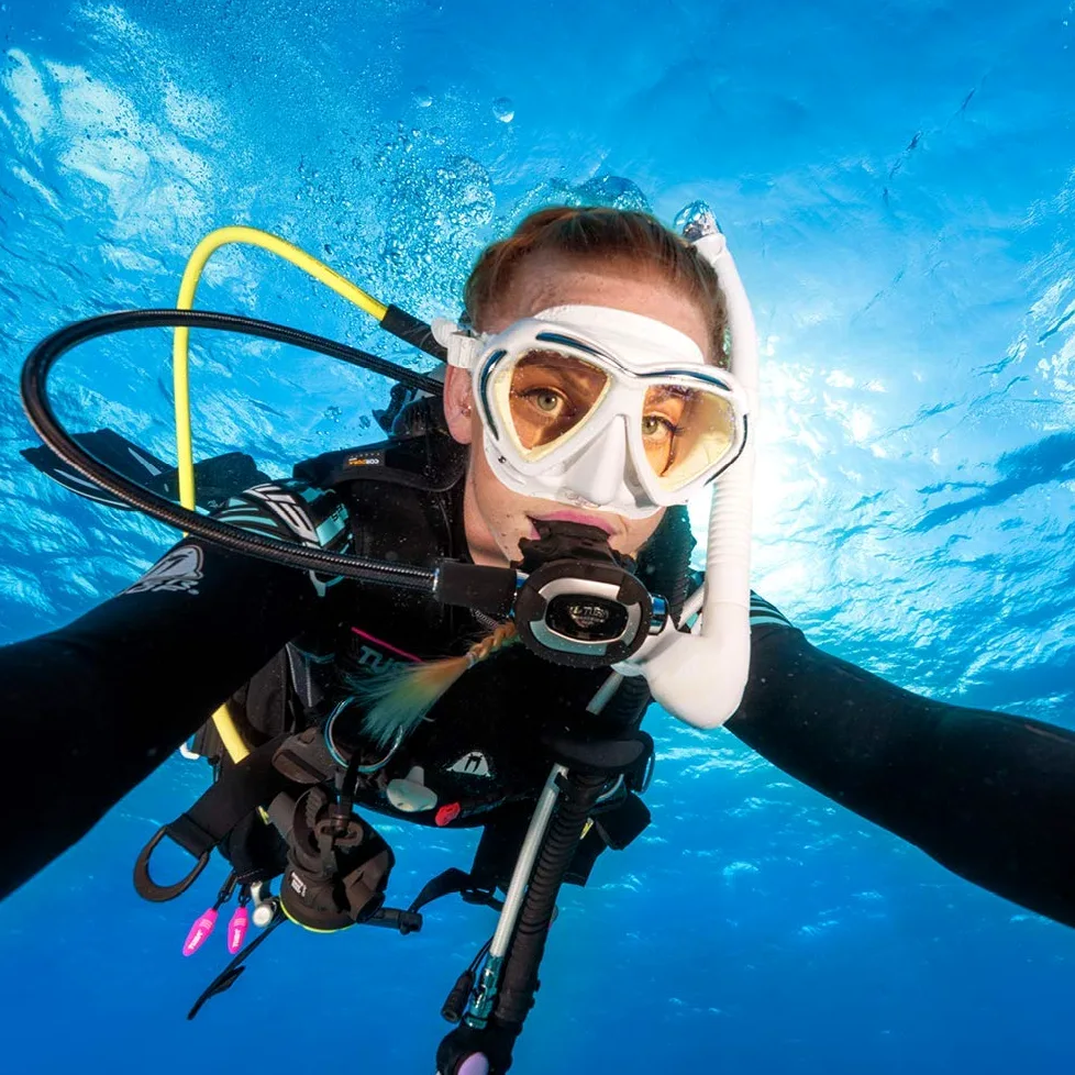 Tusa Paragon Gafas Máscara de buceo profesional adultos UV Filtro óptico Corrección vasos compatible -negro/plateado
