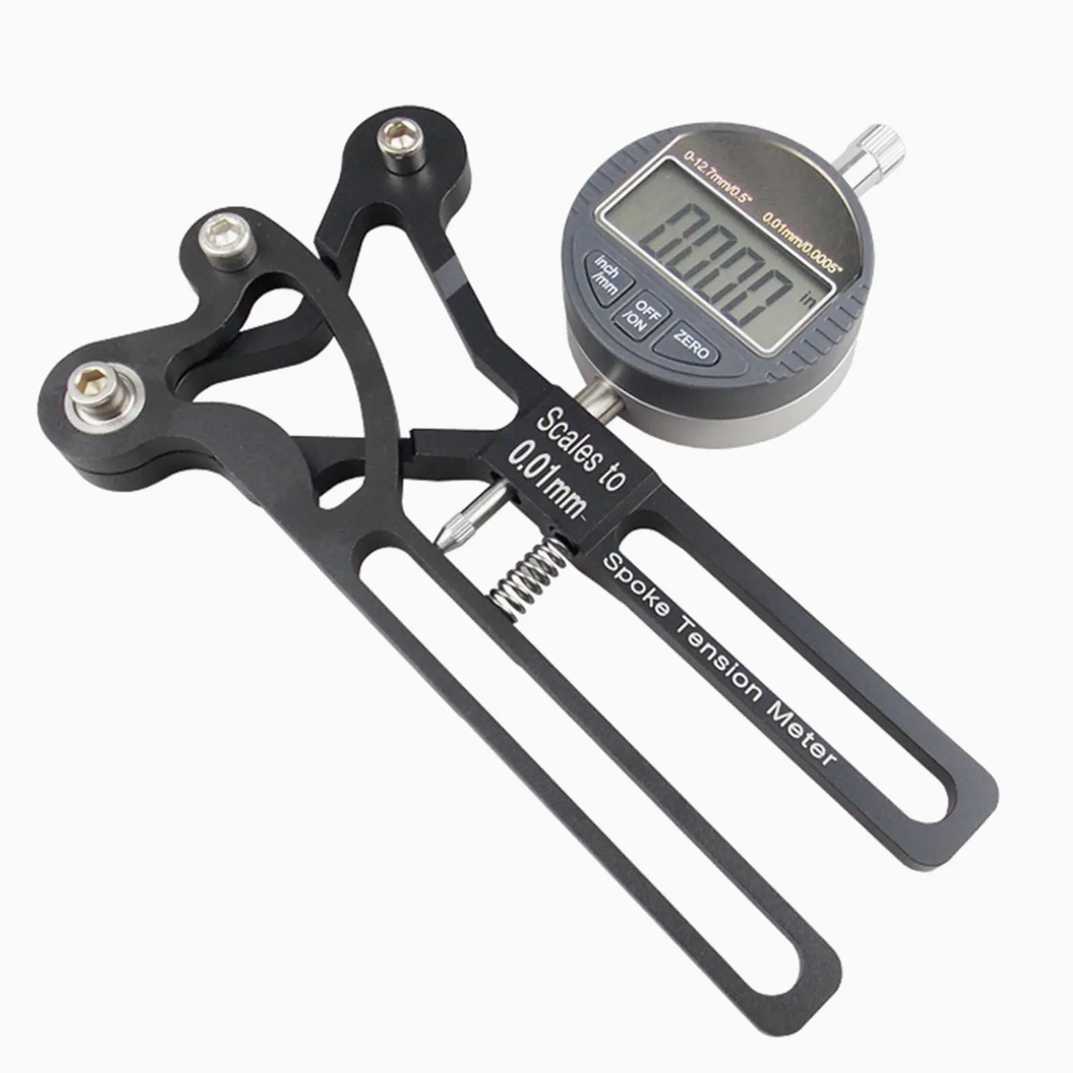 Medidor de tensión para bicicletas, herramienta de medición de aleación de aluminio, indicadores de radios de bicicleta, comprobador de radios de rueda de bicicleta, fácil de usar
