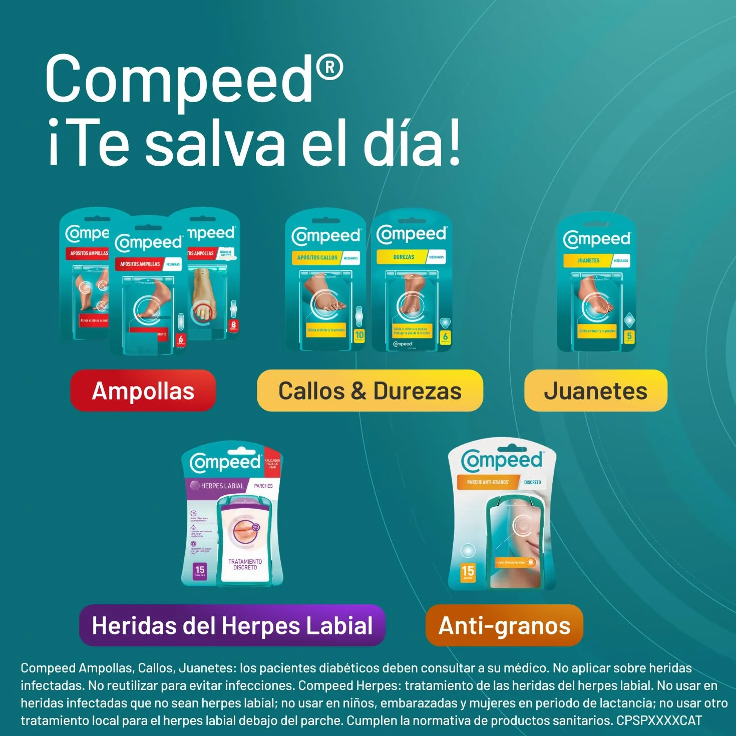 COMPEED Ampollas Surtido Apósitos Hidrocoloides Pack 5 uds.