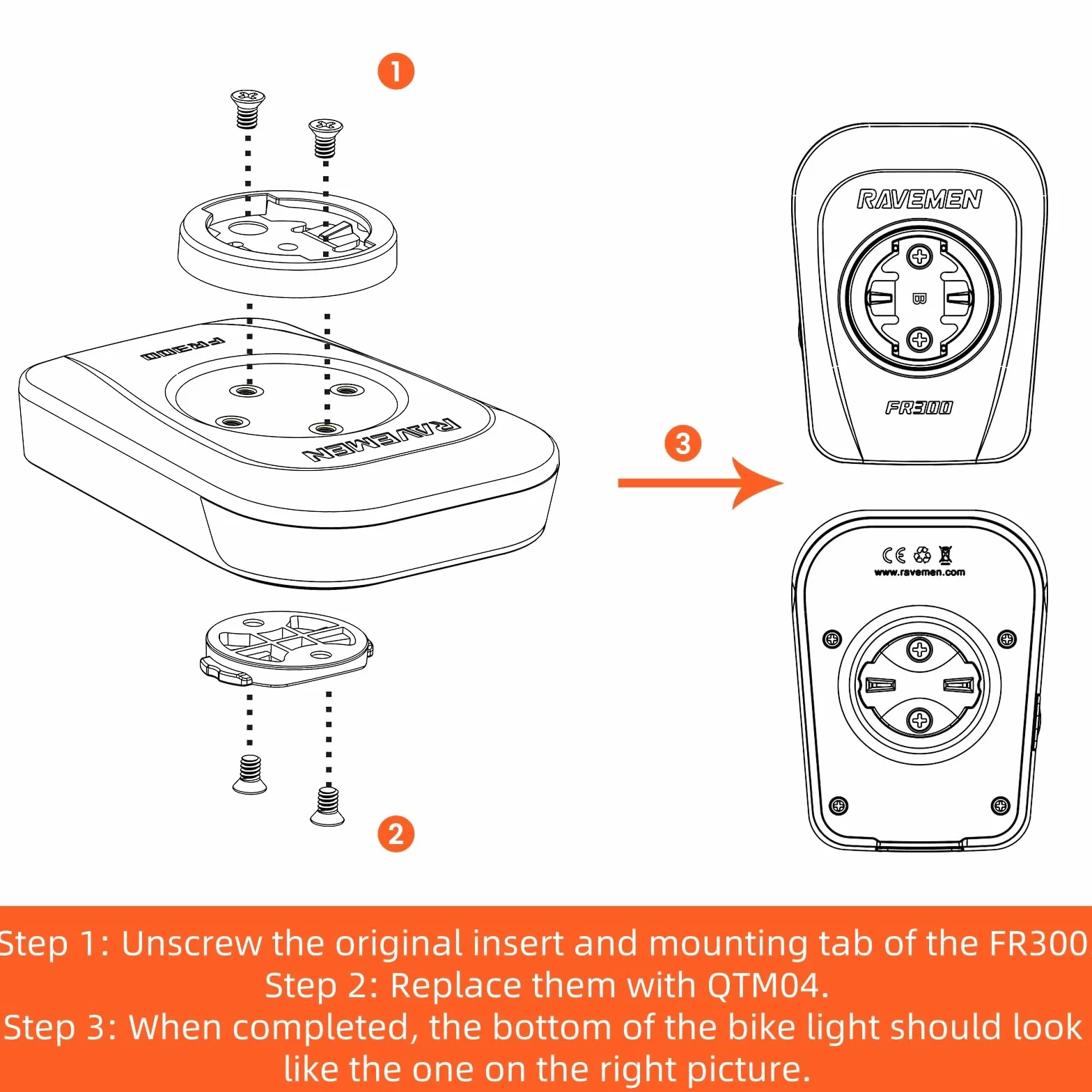 RAVEMEN QTM04 para FR300 Compatible con Bryton Ciclocomputadores y el Soporte