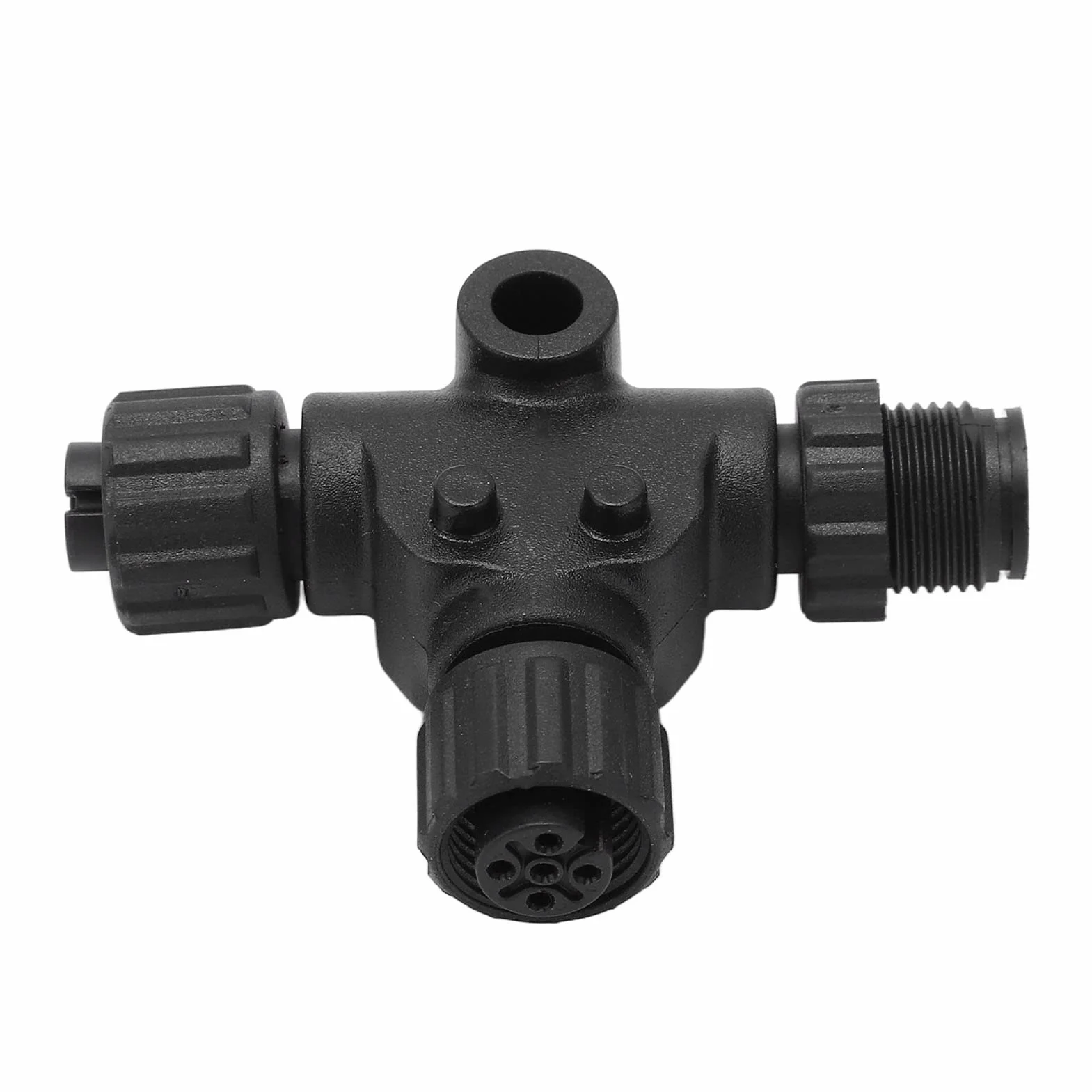 lyrlody Conector en T NMEA 2000, Rosca M12 de 5 Pines IP67 Resistente Al Agua Fabricado en Metal ABS, para Redes Lowrance Simrad B G Navico