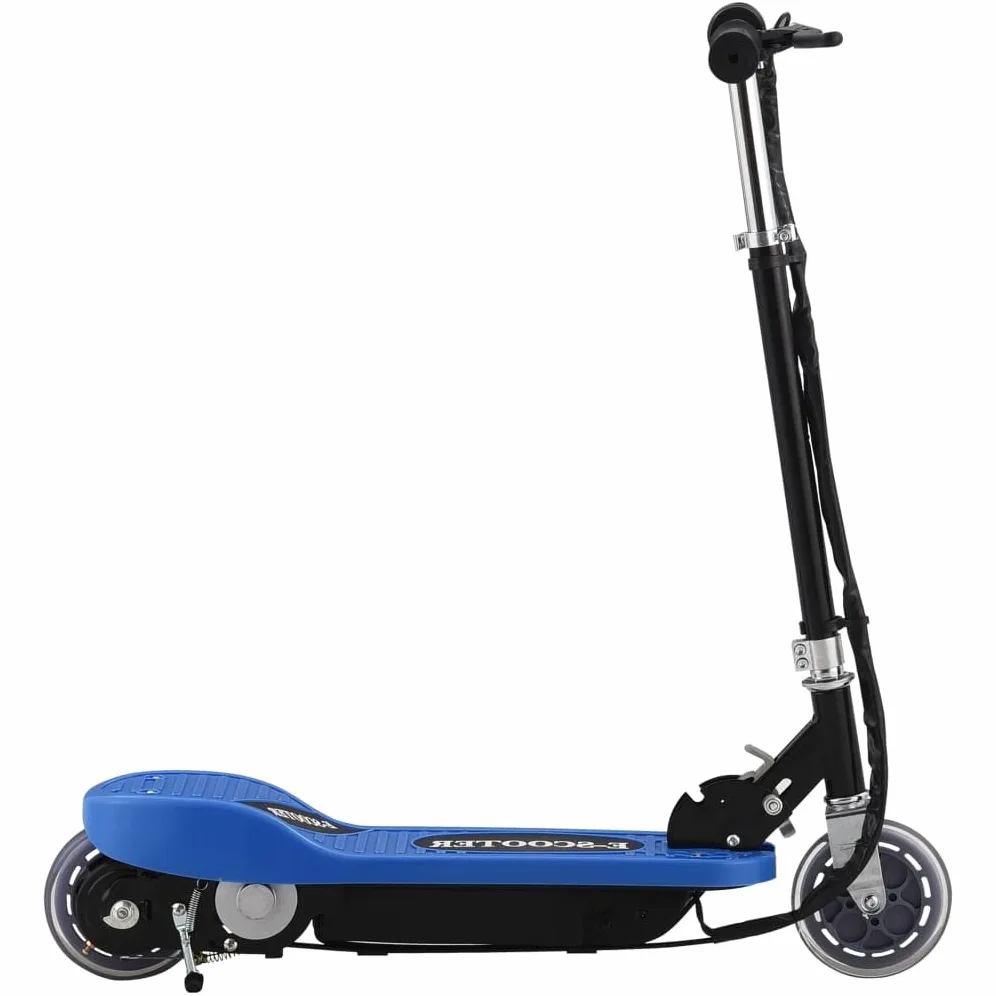 Patinete eléctrico W negro plegable con 13, neumáticos de aire y freno trasero para niños a partir de años, velocidad km/h, batería con minutos de autonomía