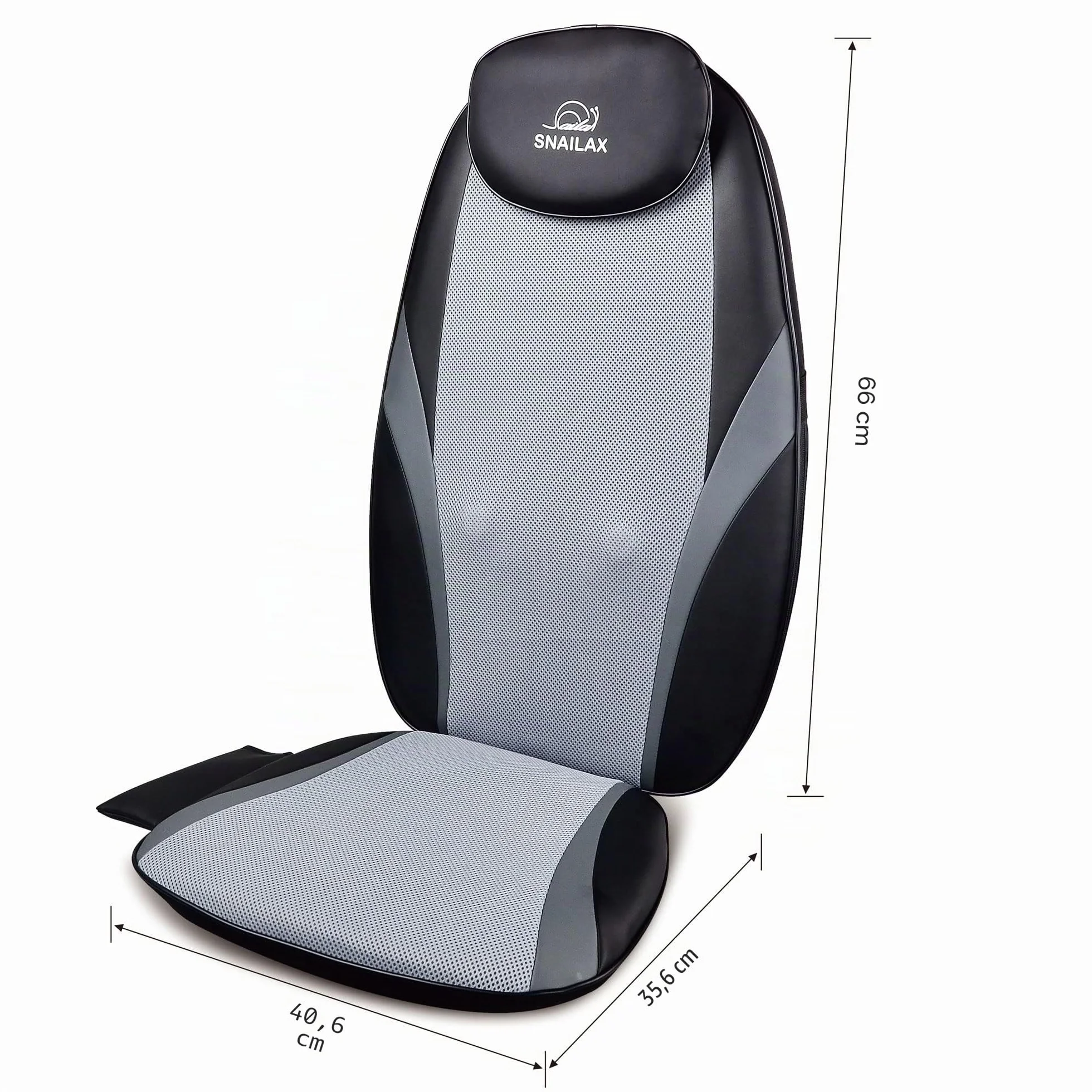 Snailax Masajeador Shiatsu con Calefacción, Cojín de Masaje de Gel para Silla de Oficina