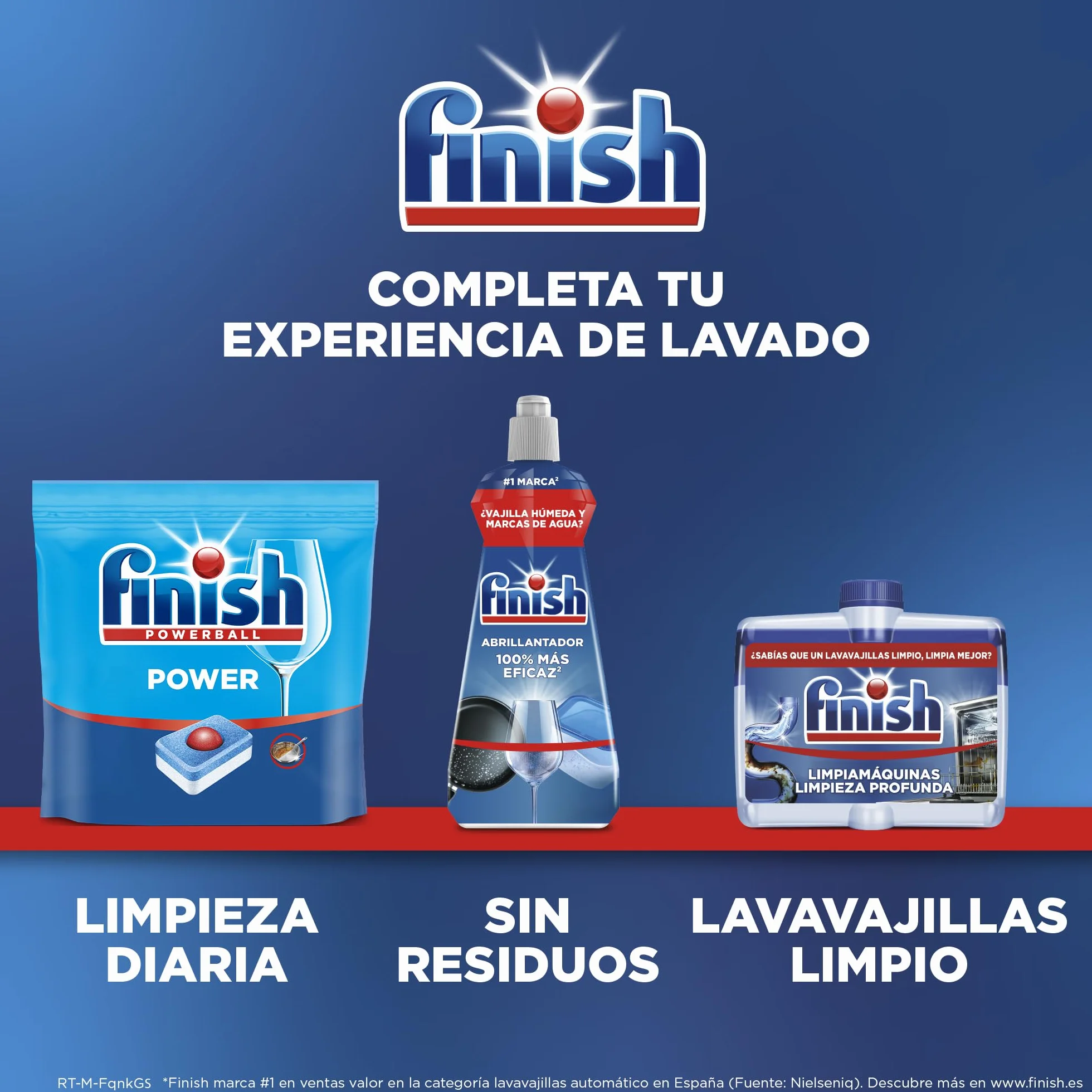 Finish Powerball Power All in 1 Pastillas para el lavavajillas Pack ahorro 104