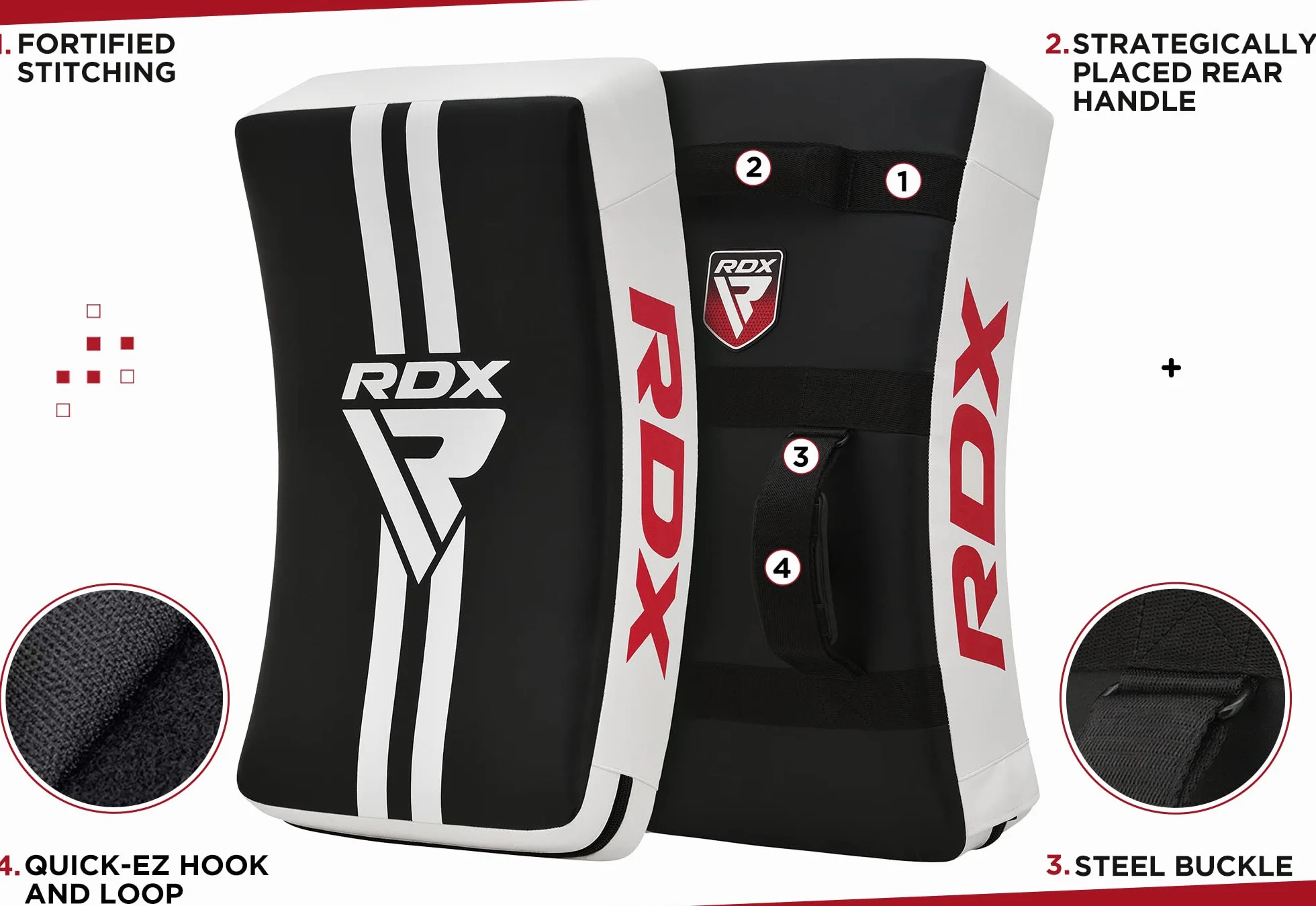 RDX Escudo Muay Thai Boxeo Paos Mano Patada Entrenamiento Pad Manoplas Segunda