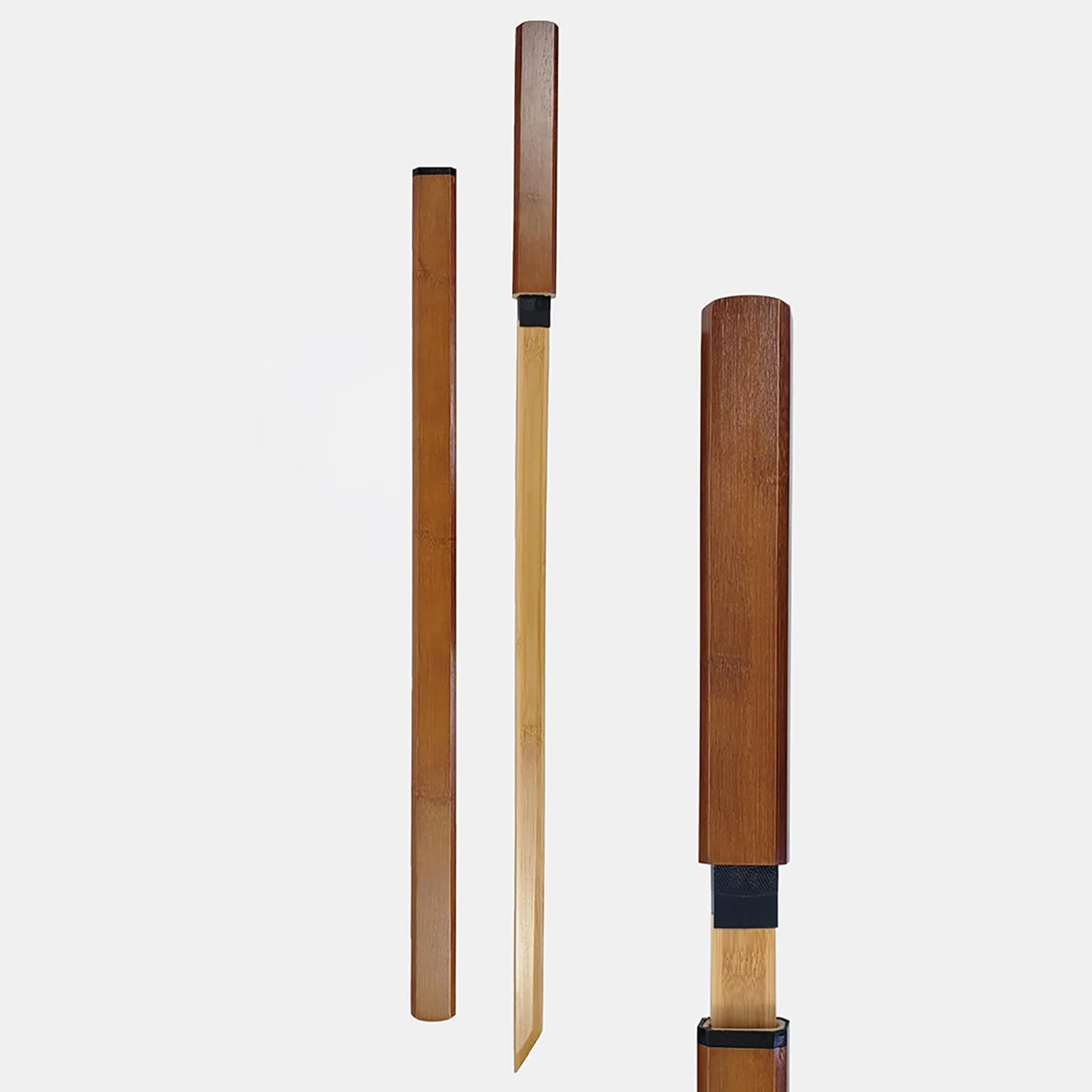 Bokken Hecho a Mano Katana de Madera con Vaina 100 cm Espada Recta de Bambú