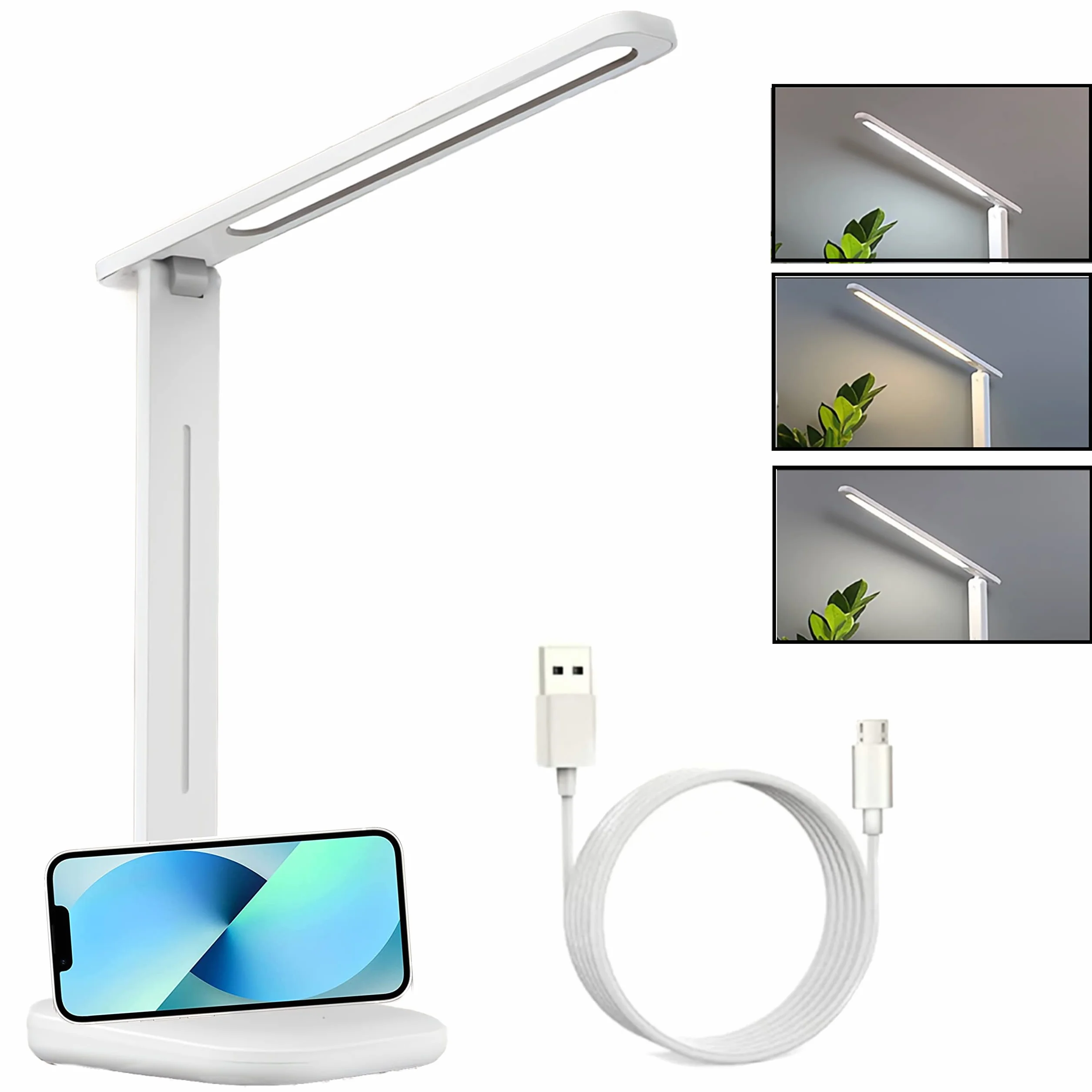 Lámpara de Escritorio LED Regulable con Control Táctil, 3 Modos de Luz y 3 Niveles de Brillo, Flexo Flexible 180° para Lectura y Oficina
