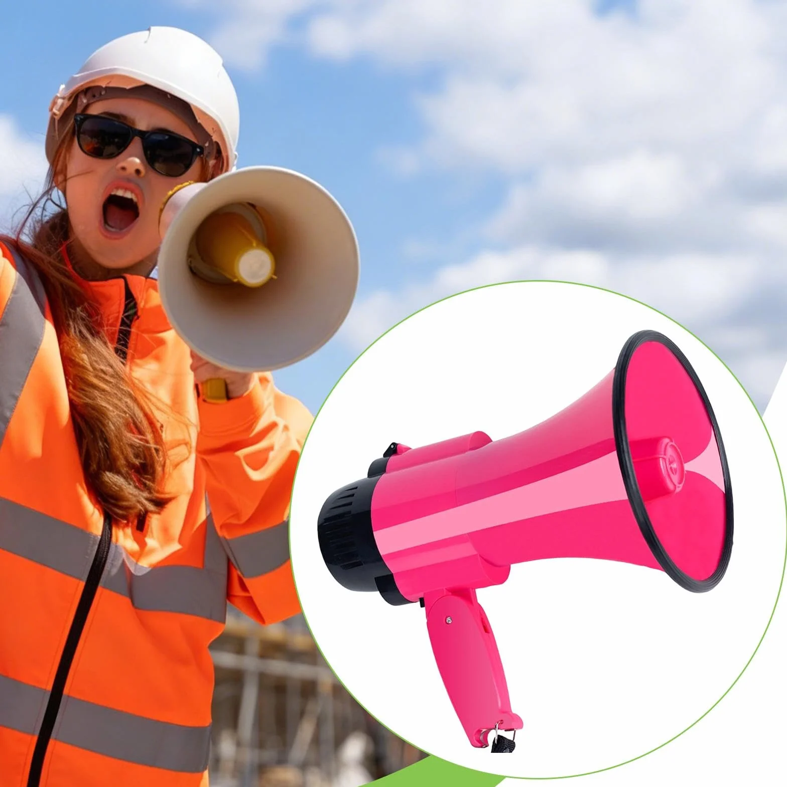 Baoblaze Megáfono Portátil Altavoz Bocina Multifuncional con Grabación de 240 Segundos Y Abridor de Botellas Adecuado para Emergencias Actividades Deportivas M