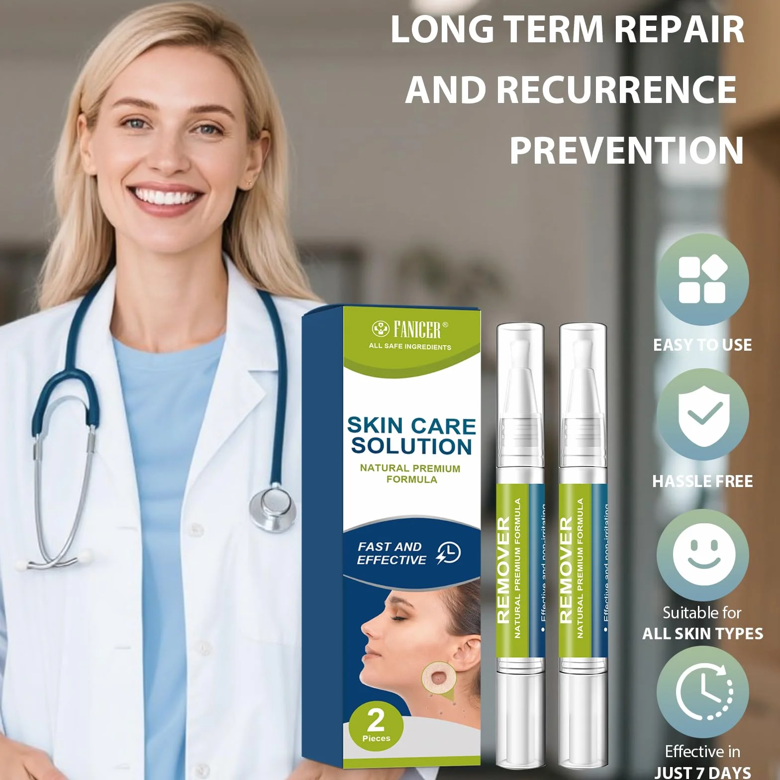 Lápiz de verrugas 5ml, Solución para el cuidado de la piel, para manos y pies