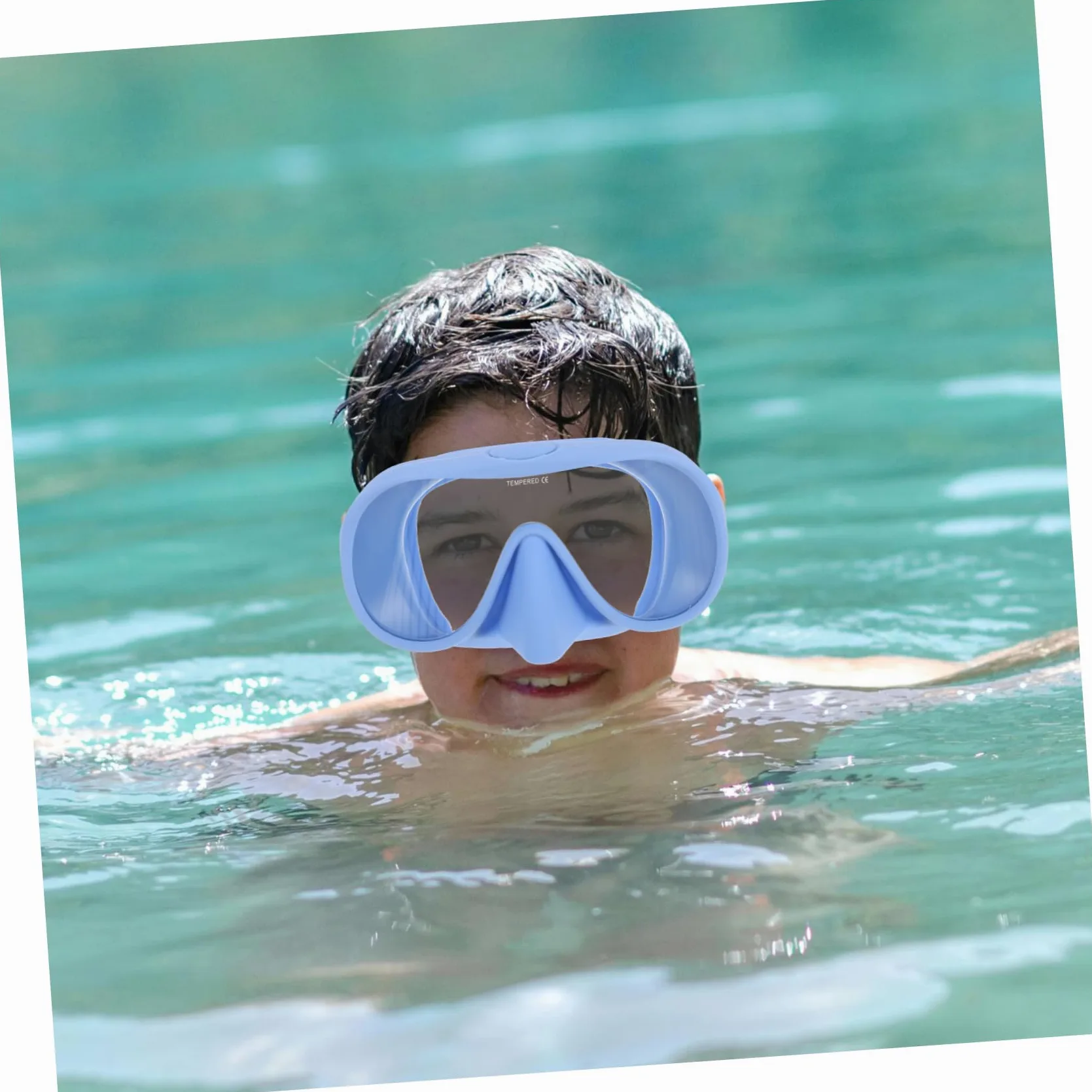 1juego De Buceo Profesional para Adultos Gafas Antivaho De Amplio Ángulo y Tubo De Snorkel con Estuche De Almacenamiento Equipamiento De Esnórquel y Buceo Color Azul