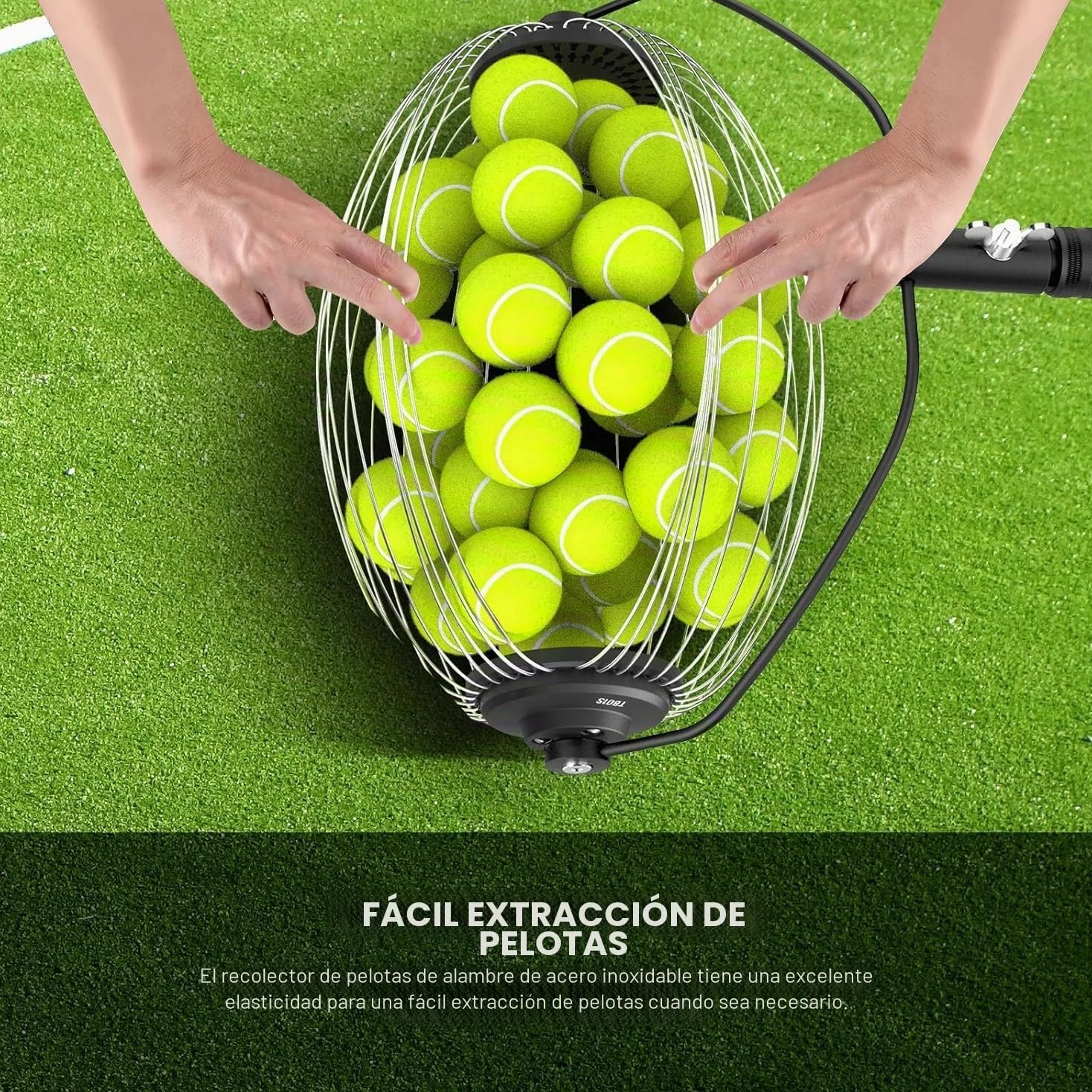NEEWER Recolector Pelotas Tenis, R30-58/77-148cm 30-58"/77-148cm Telescopic Rolling Ball Retriever Picker Upper Hopper Roller Basket Holder para 40 Pelotas Tenis, Accesorios & Entrenamiento, TB01S