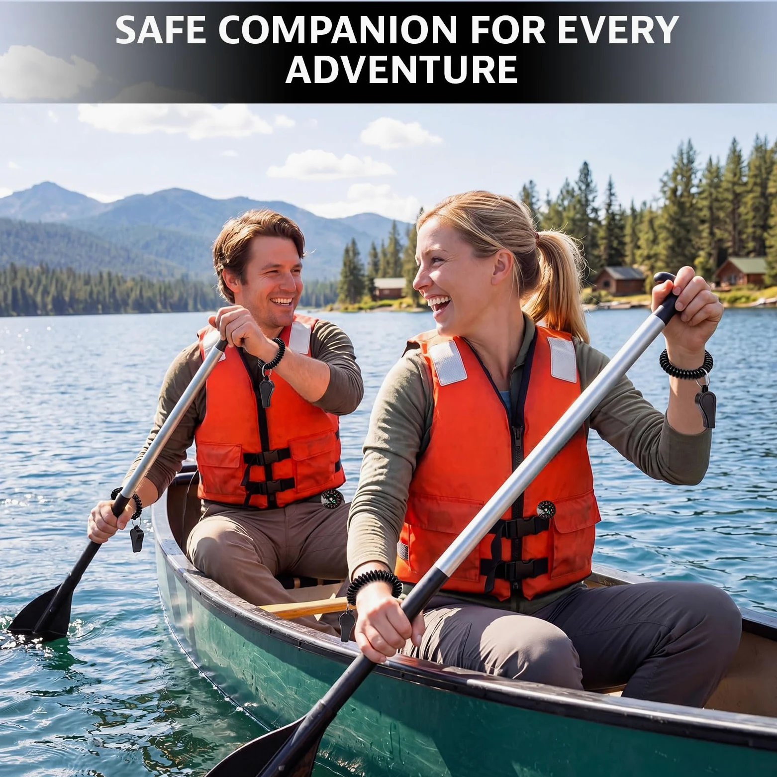 Honoson Silbato para adultos con cordón de plástico de seguridad, silbato de emergencia, para supervivencia, para entrenadores de salvavidas, senderismo, accesorios de campamento al aire libre