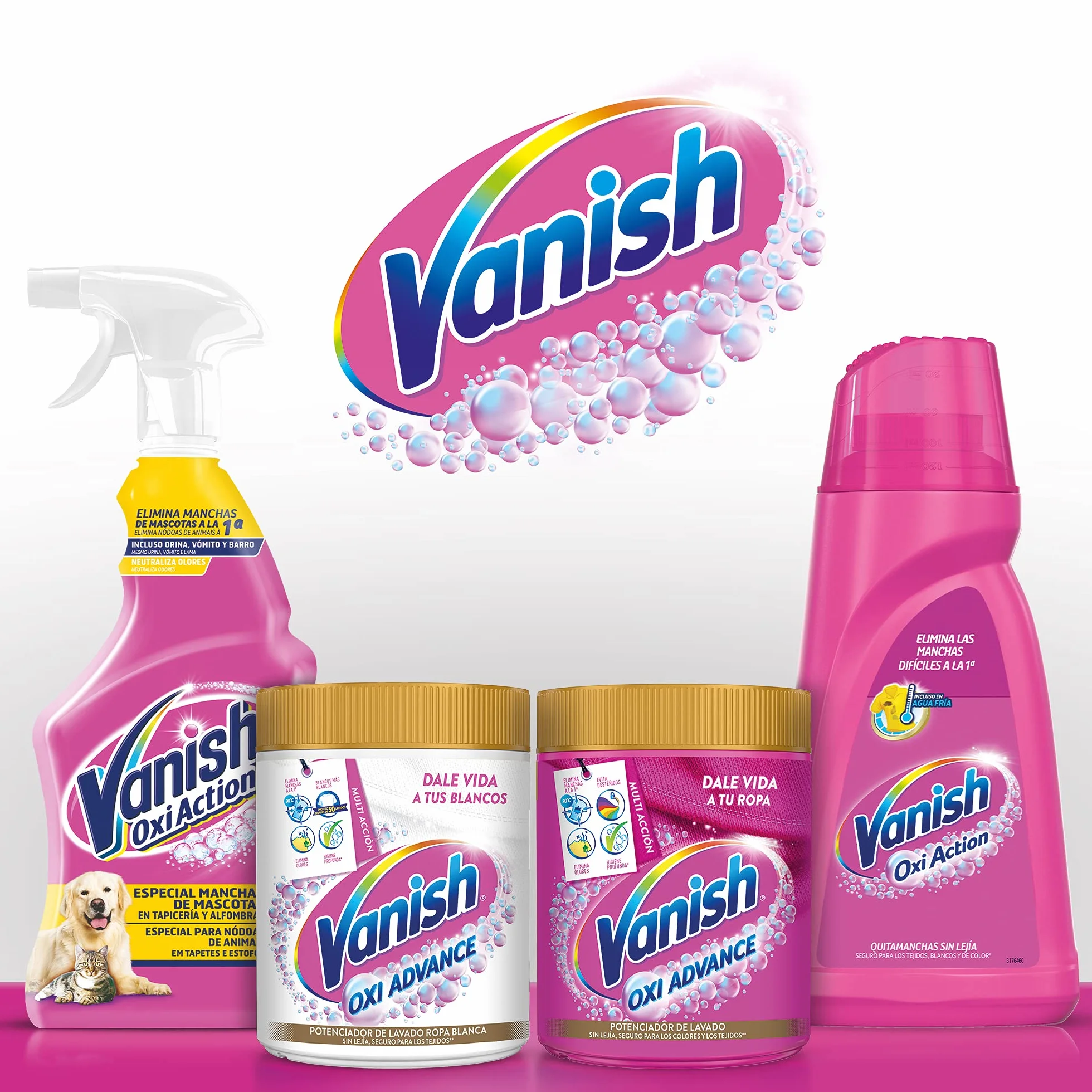 Vanish Oxi Action Quitamanchas Blanqueador en Polvo Ropa Blanca Sin Lejía 960gr