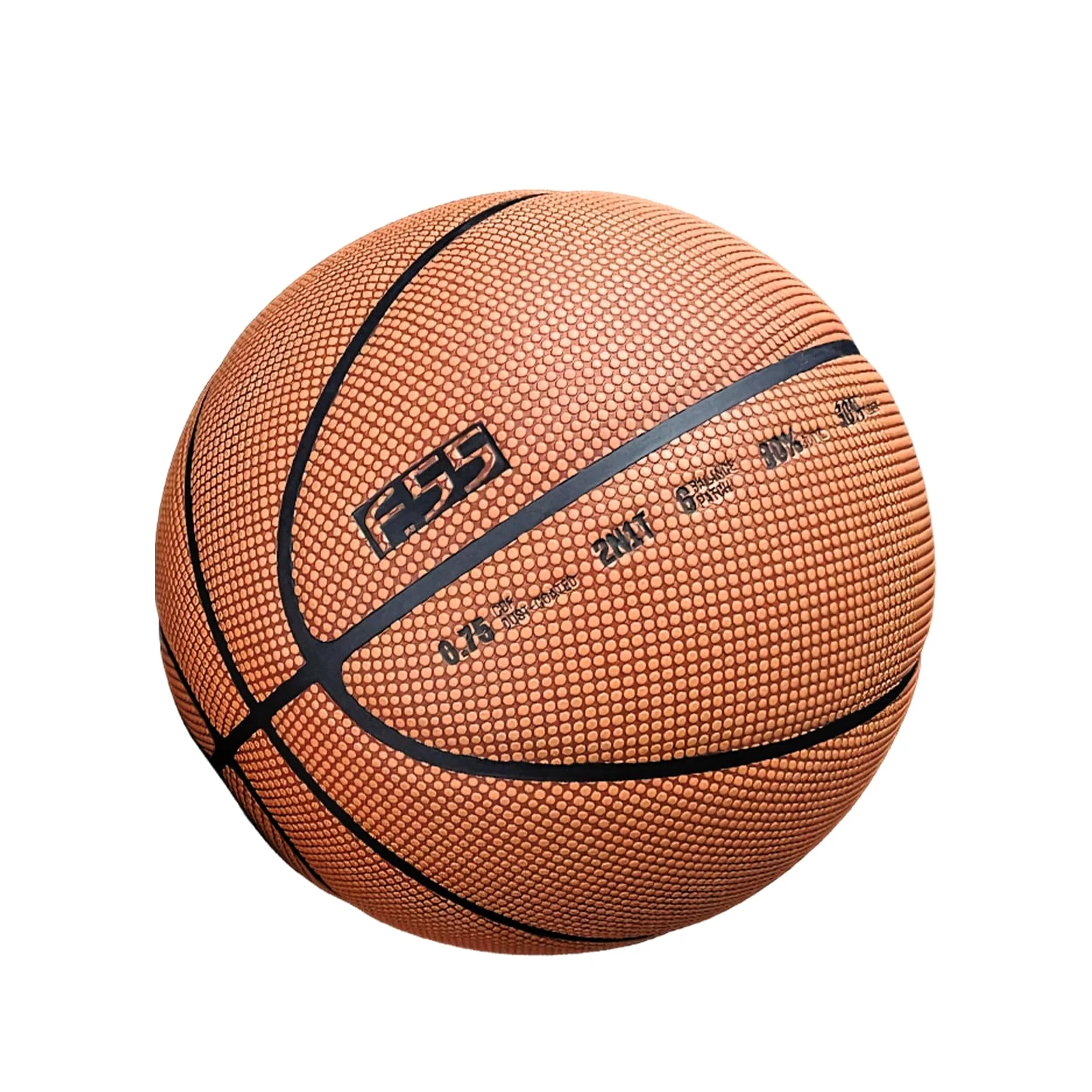 ANTA Balón de baloncesto f.55 para exteriores con piel sintética resistente al polvo, carcasa de nivel de torneo, tamaño 5/6/7
