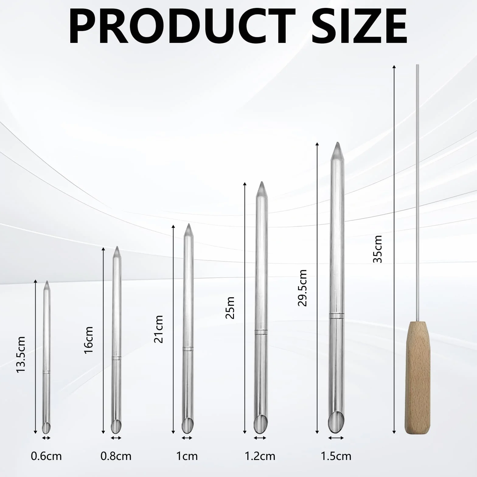 7 Piezas Kit Herramientas Empalmar Cuerdas, Acero Inoxidable Con Empujador Y Bolsa Almacenamiento Para Cuerdas Doble Trenzado 1/4" 5/16" 3/8" 7/16" 1/2" Para RáPida RecuperacióN Y Empalme